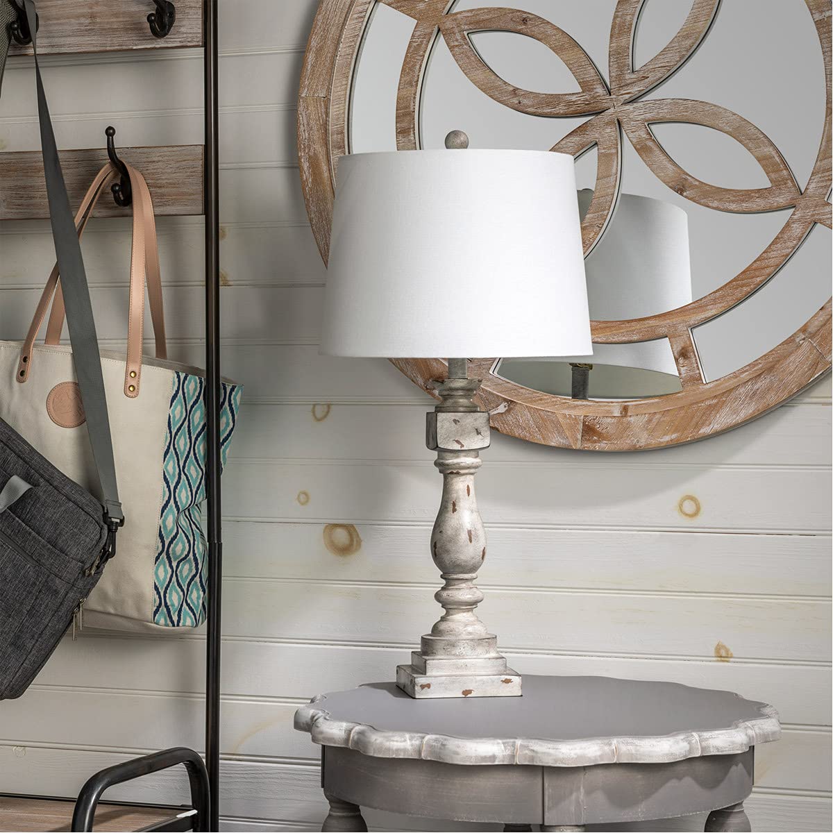 Crestview Collection Evavp1355Gry 29" Poly Resin Table Lamp Evolution Furniture