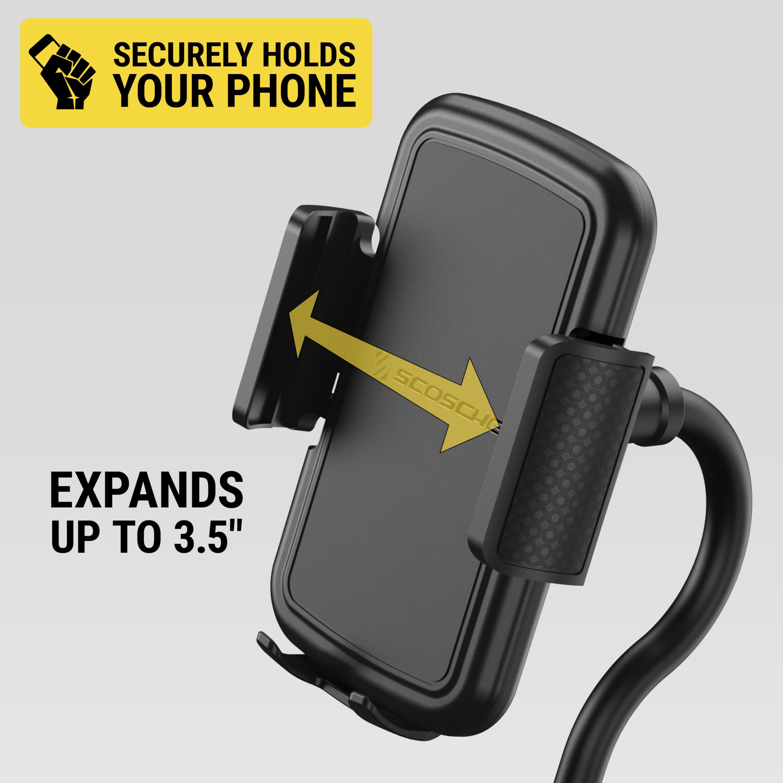 Scosche Suhvwdl-2Xces0 Universal Phone Mount, Rotatable Hands- Car Air Vent/Dashboard/Windshield Suction Cup Phone Holder Stand Compatible With Iphone 16/15/14/13/12 Series, Android (Pack Of 2)