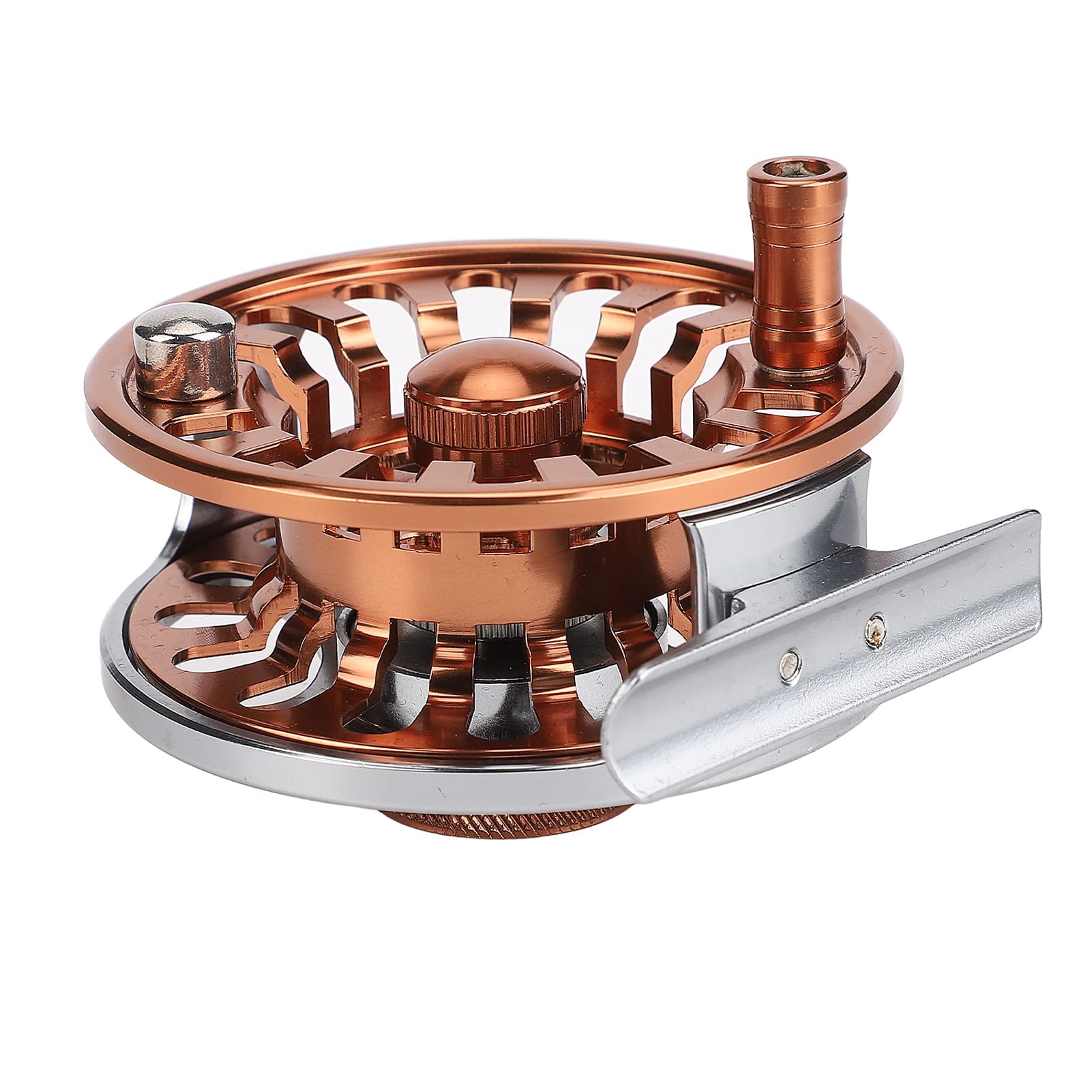 Kuuleyn Fly Fishing Reels, Fishing Reel Large Arbor, Double Color 5/6 Fly Reels Cnc Machined Aluminum Alloy Fly Reel 3 Bearing Fly Fishing Wheel For Outdoor