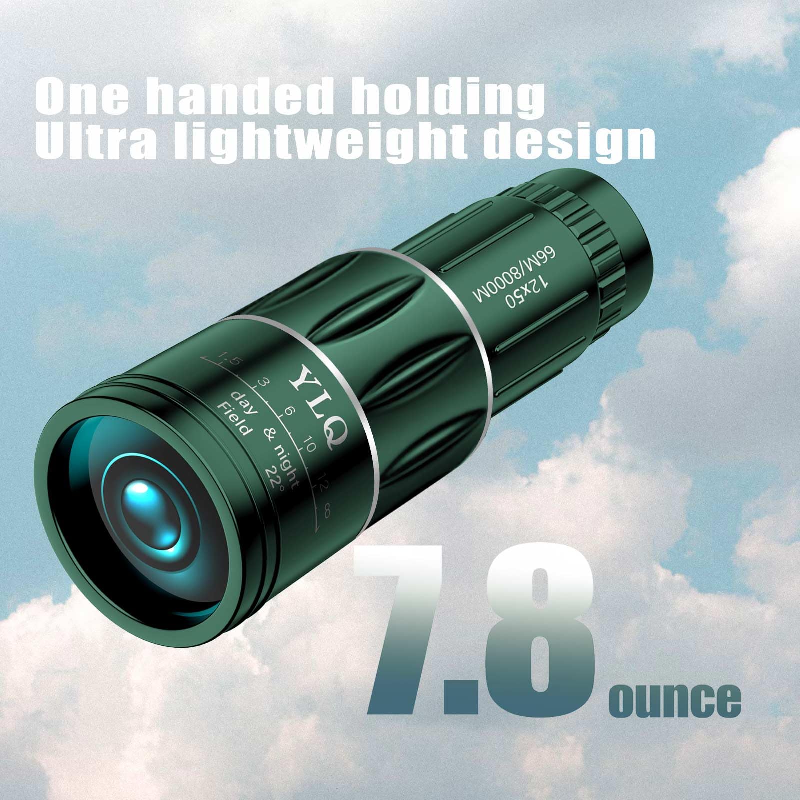 Ylq Monoculars For Adults High Powered,Monocular Telescope & Compact Monoscope For Bird Watching, Travel, Camping & Concerts