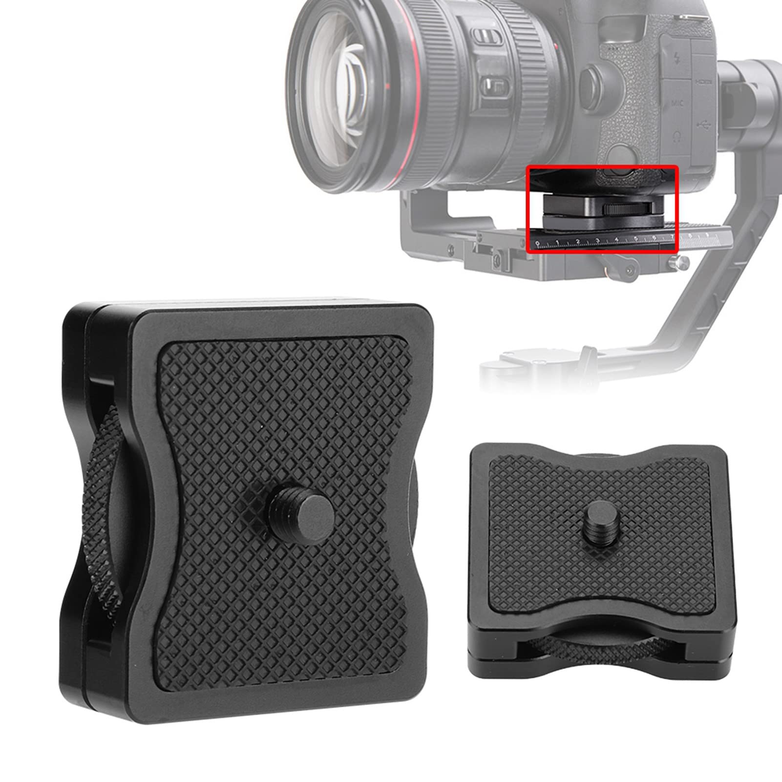 Bonkzebu Camera Quick Riser, Increase By 1 5 Centimeters Camera Hight Riser, Aluminum Alloy Material Camera Quick Riser Adapter, For Ronins Dslr Stabilizer 1/4