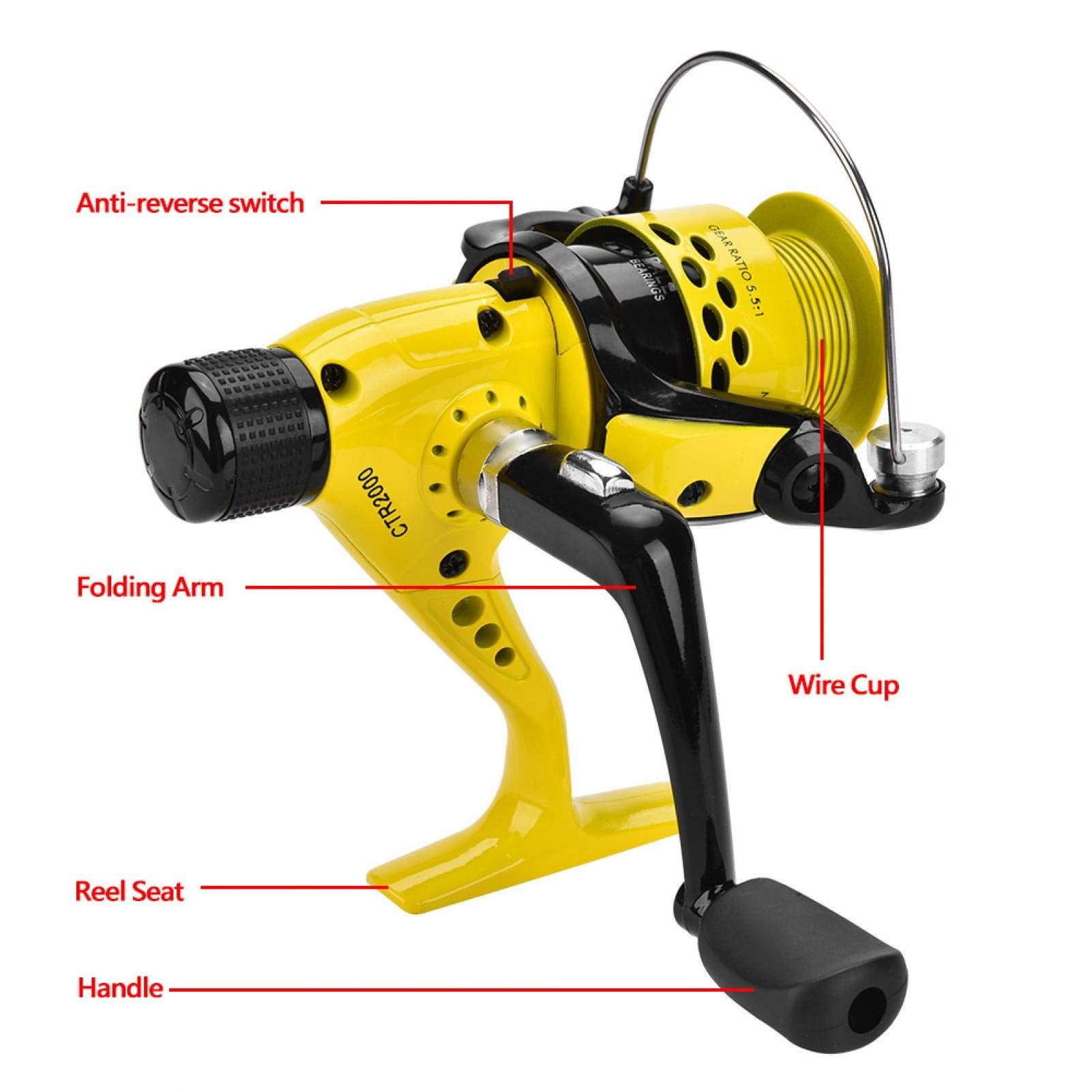 Cryfokt Casting Fishing Reel, 12 Ball Bearing Fishing Reels, For Fishing For Outdoor(2000)