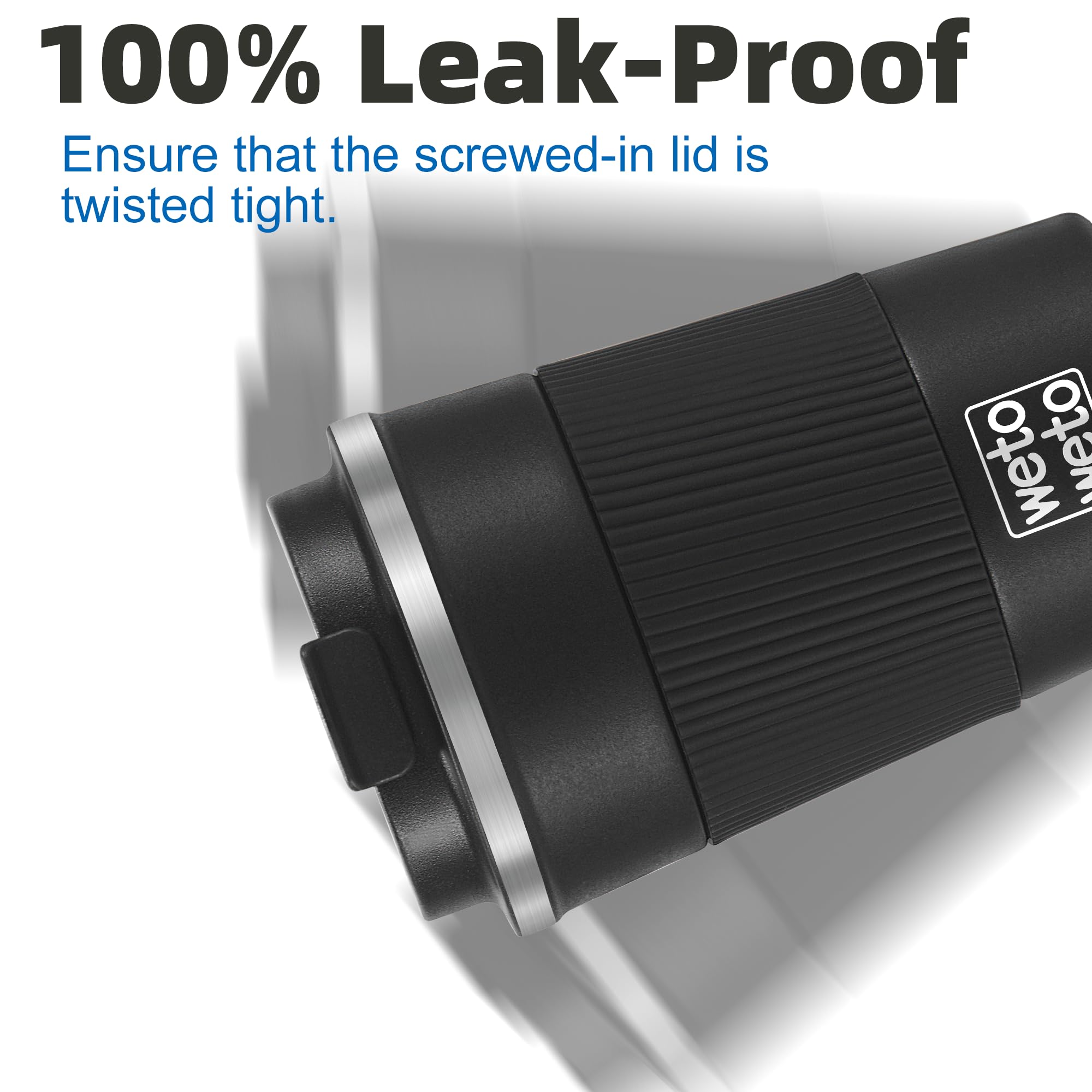 Wetoweto 12Oz Stainless Steel Coffee Tumbler, Travel Coffee Mug, Insulated Coffee Mug With Lid