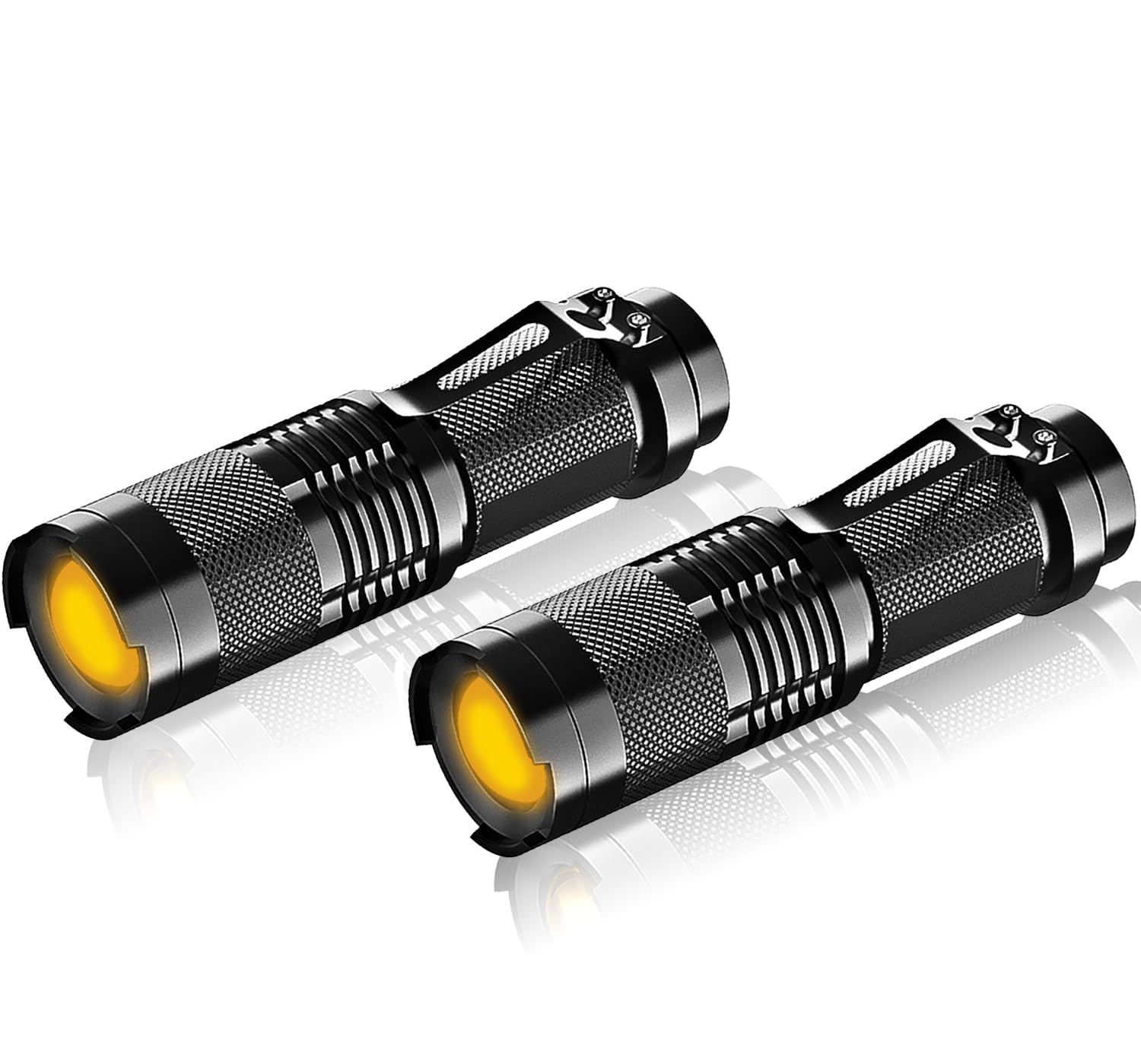 Hyvczp Led Amber Flashlight, 3 Modes Yellow Flashlight 3500K Warm Light, Blue Light Blocking For Daily Use, Camping, Aviation, Eye Care, Sleep Aid, Photography (2)
