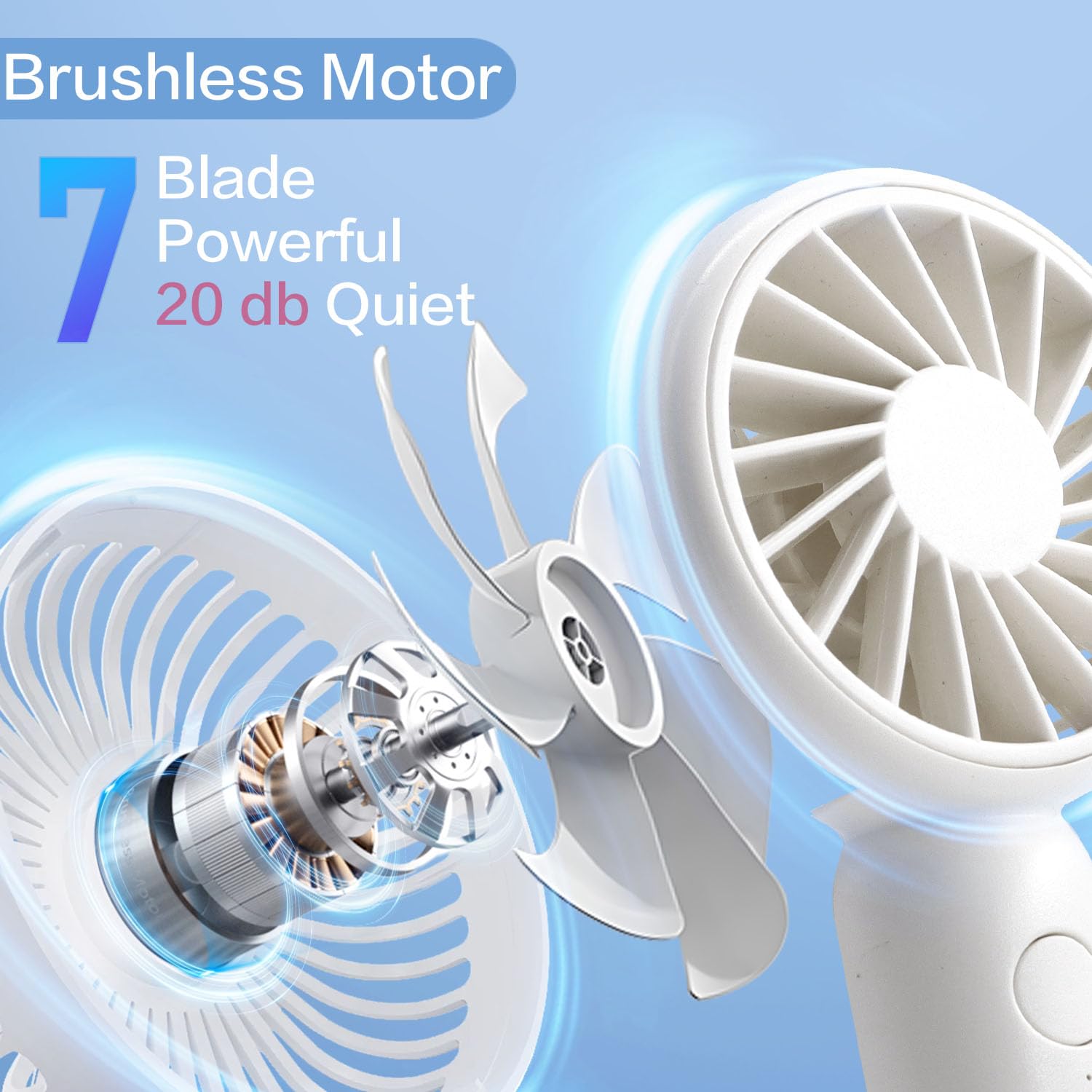 Portable Mini Handheld Fan, 2 In 1 Fan With 3 Colors, 3 Adjustable Wind Speeds, Battery Powered, Usb