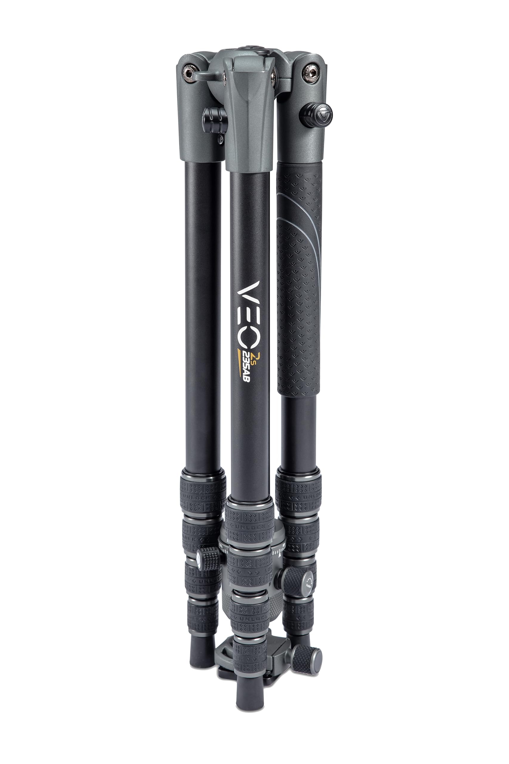 Vanguard Veo2S235Ab Aluminum Travel Tripod With Ball Head, Monopod Option, Smart Phone Holder, Spiked Feet, And Tripod Bag