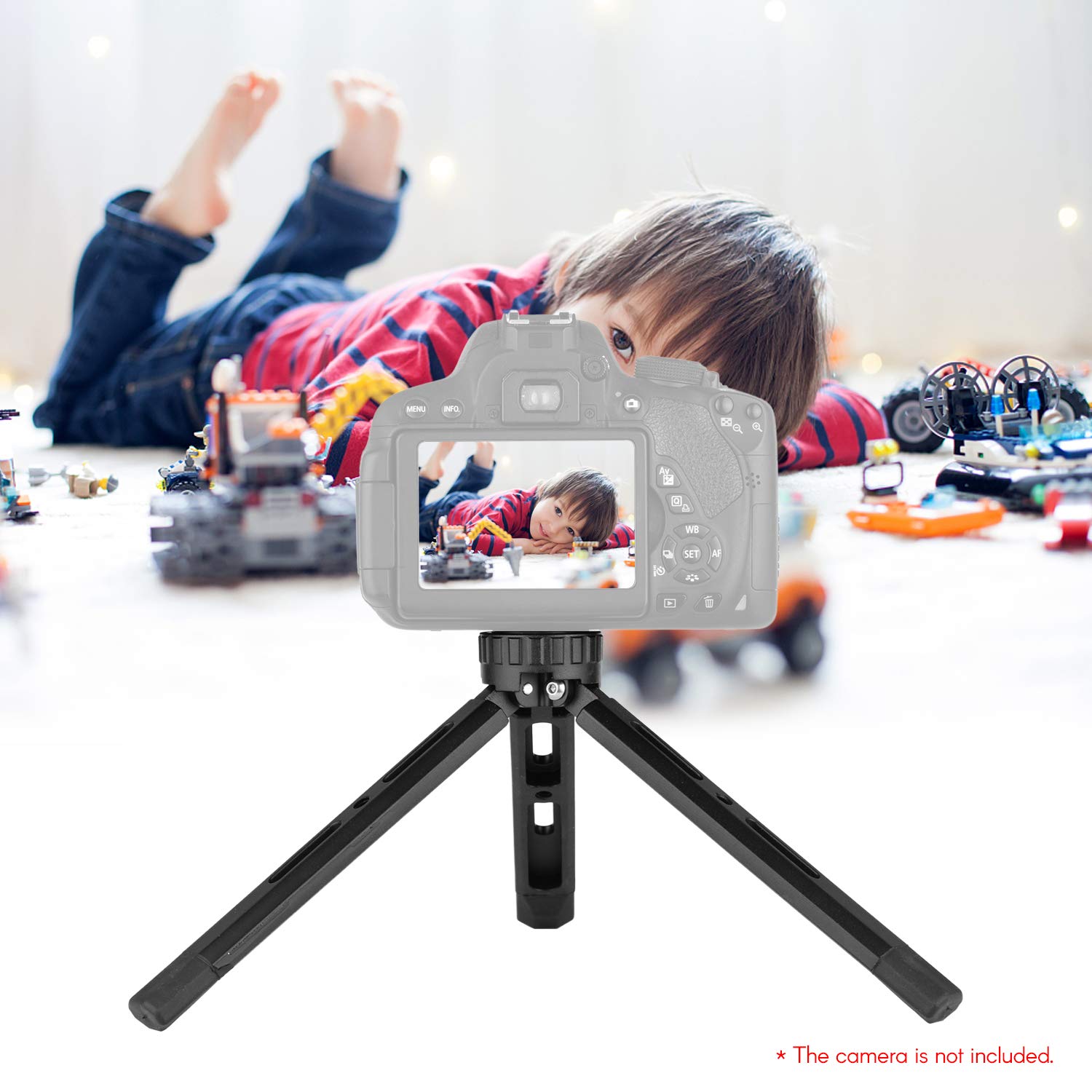 Andoer Desktop Metal Tripod Stand 1/4 Inch Screw Adjustable Height For Dslr Camera Gimbal Stabilizer Compatible With Zhiyun Crane 3S / Weebill S/Weebill Lab