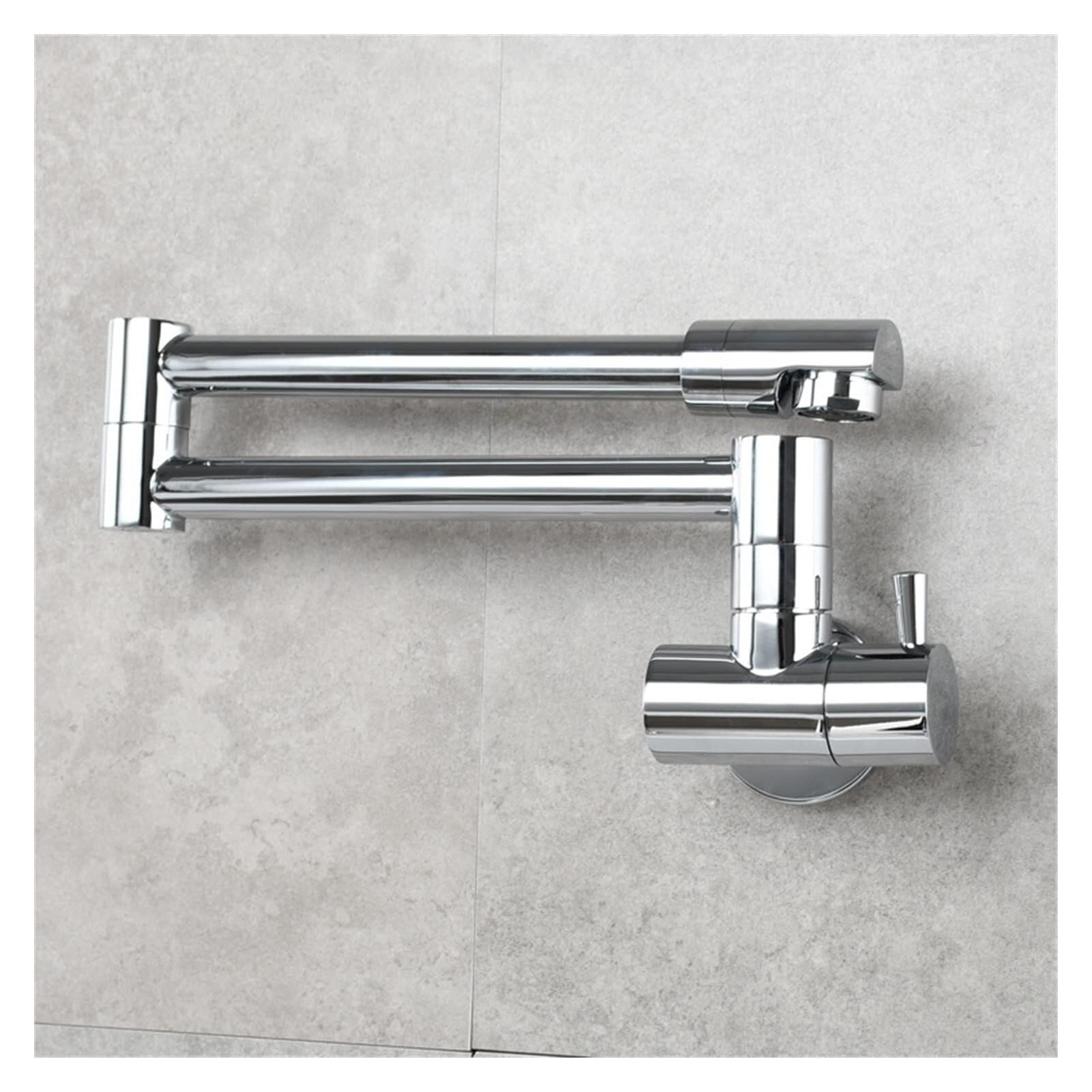 Zhangbinh Titanium Pot Filler Faucet, Wall-Mounted Copper Chrome Plated Kitchen Faucet, 360° Rotatable Single Cold Water Faucet For Sink & Stove