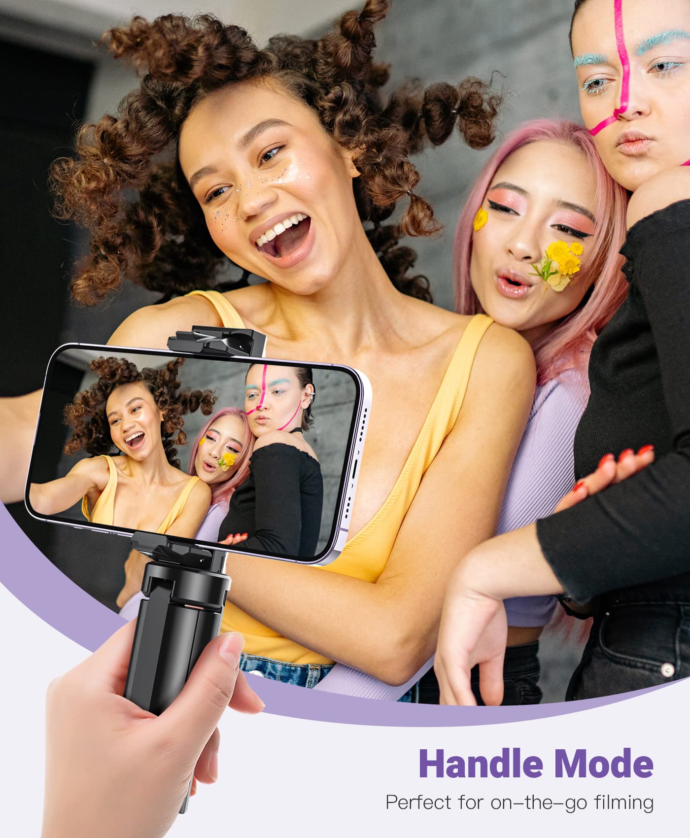 Anozer Mini Tripod, Small Tripod With Universal Phone Holder & Cold Shoe, Lightweight Phone Stand Compatible With Iphone 14 Pro Max/14 Pro, Travel Tripod For Camera/Gopro/Webcam/Mini Projector