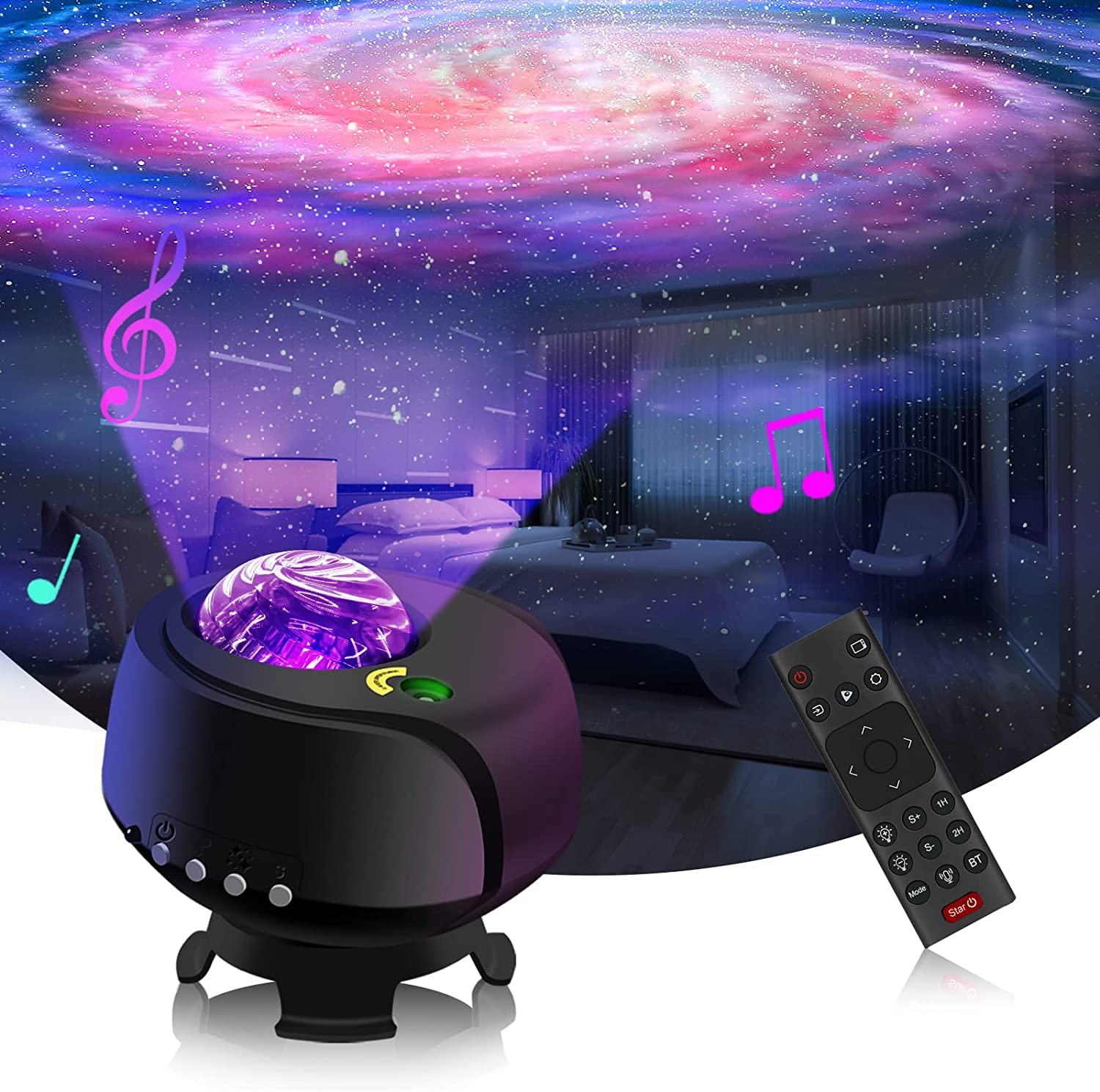Fliti The Largest Coverage Area Galaxy Lights Projector 2.0, Star Projector, With Changing Nebula And Galaxy Shapes Galaxy Night Light