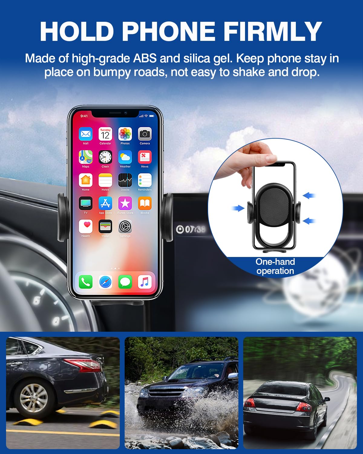 Autorder Custom Fit For Car Phone Holder 2019- Mercedes-Benz C-Class Glc/  V-Class Accessories Phone Mount 10.25" Screen Cell Phone Automobile Cradles Hands- 360 Degree Rotation
