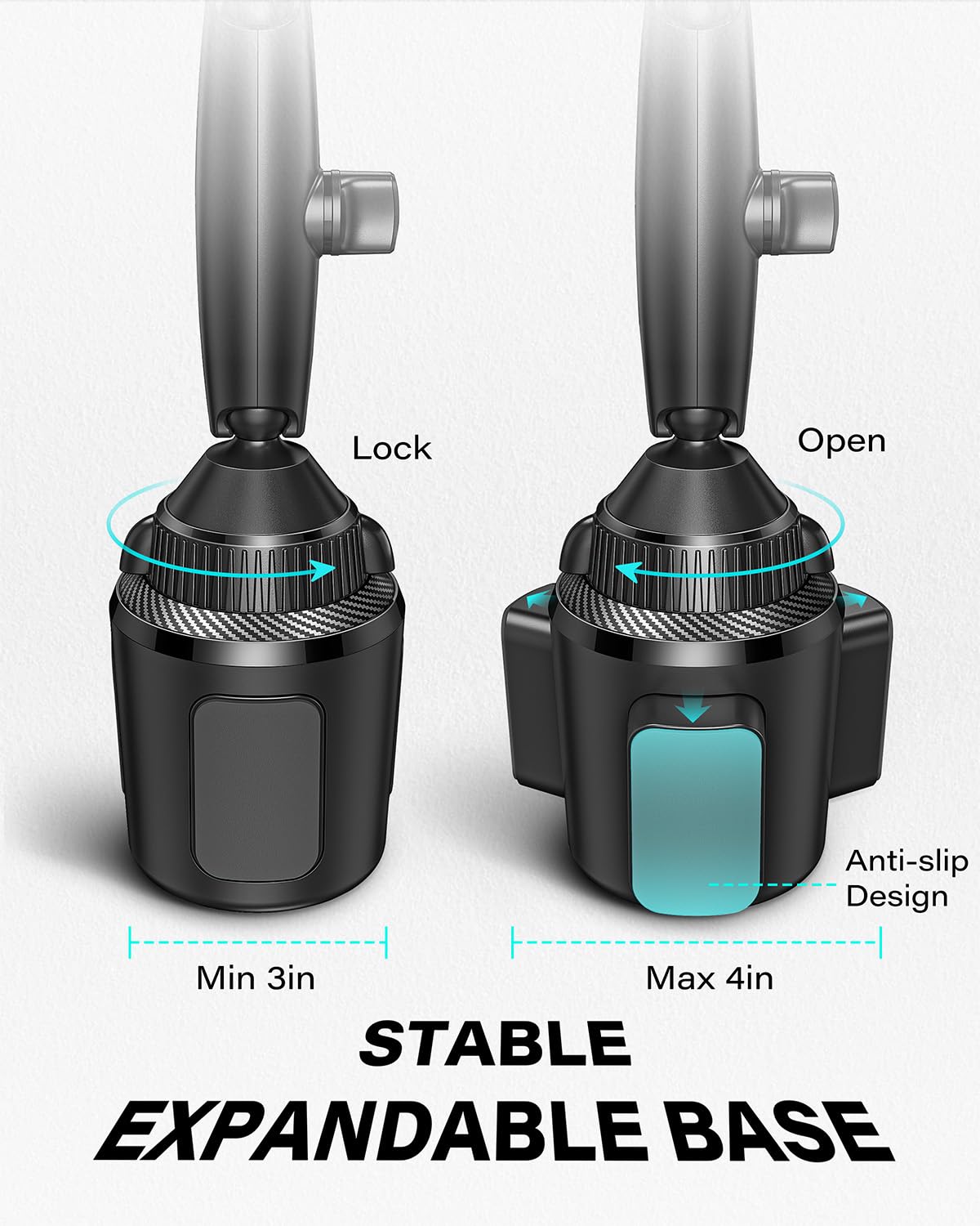 Apps2Car  For Qi2 Magsafe Cup Holder Charger, Car Mount Charger 15W Fast Charging, Wireless Magnetic Cell Phone Stand With Tri-Pivot Arm For Iphone 16 15 14 13 12 Pro Max Mini