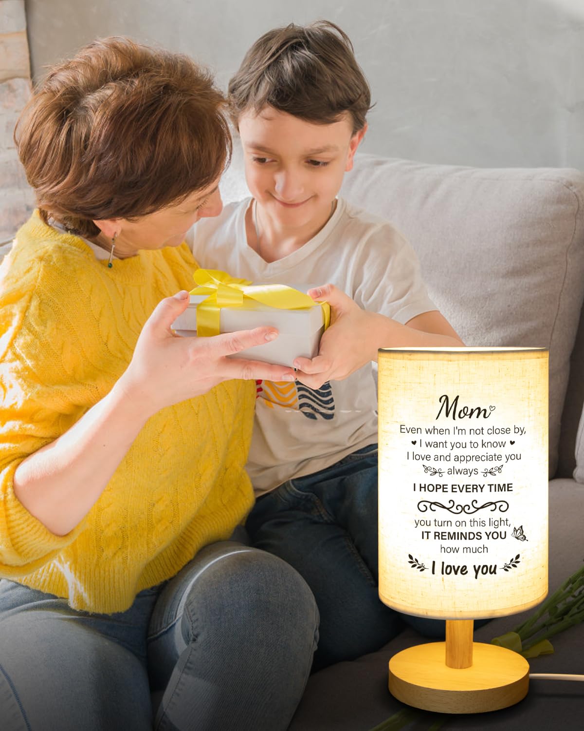 Souhoney Mom Birthday From Daughter Son, Birthday For Mother From Daughter Son, Unique Mothers Day Valentine For Mom, Beautiful Mother Lamp For Home Decoration