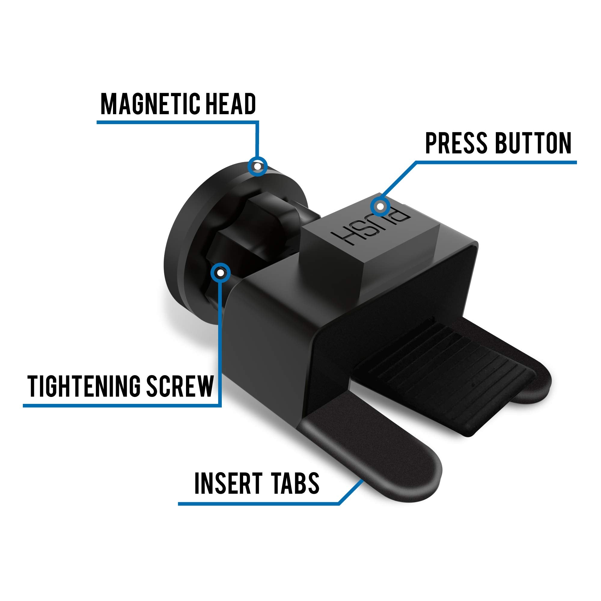 Techmatte Maggrip Universal Magnetic Cd Slot Mini Car Mount, Case Friendly Cd Slot Phone Holder Compatible With All Smartphone (1 Pack)