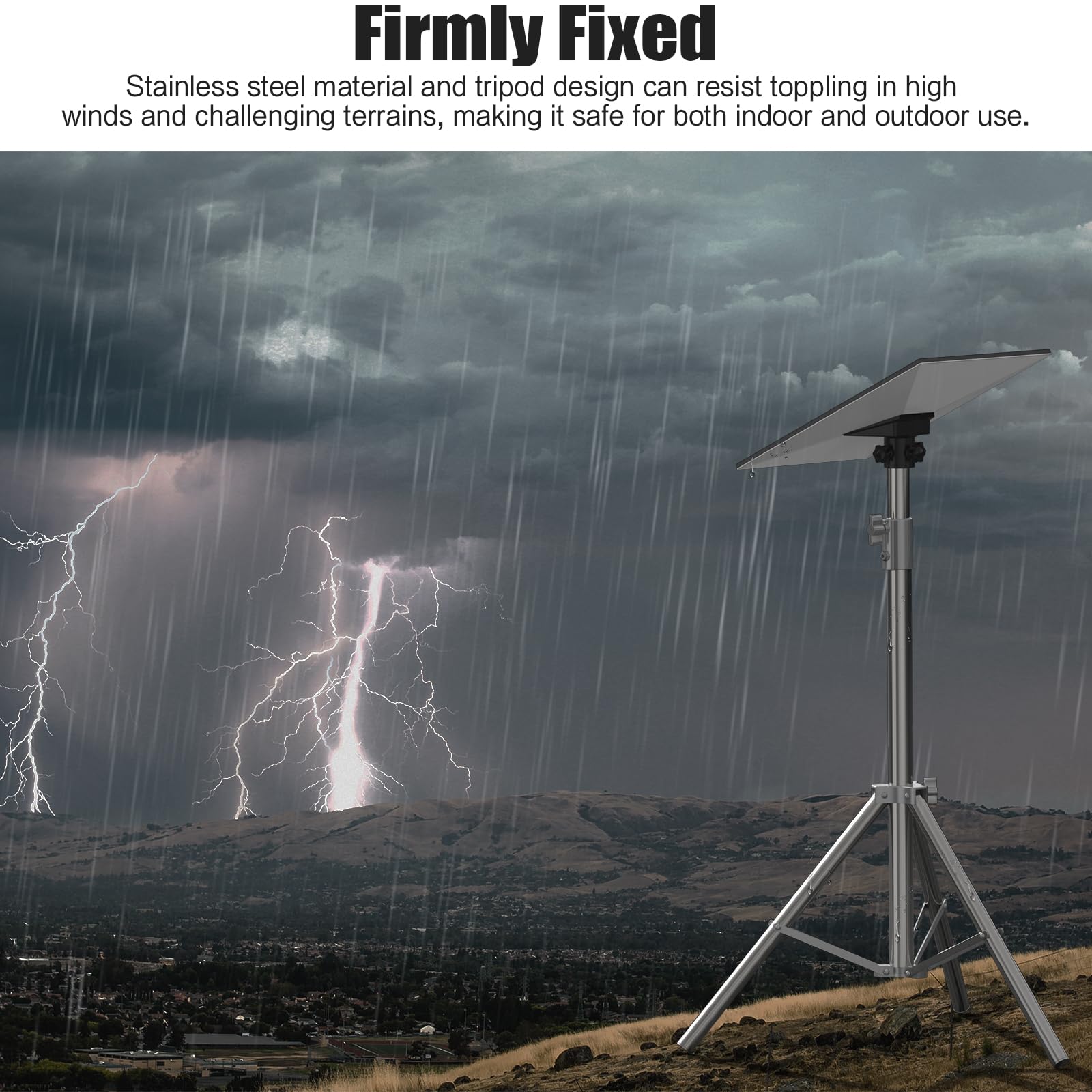 Anautin Starlink Gen 3 Tripod Stand, Stainless Steel Mount Supports Gen 3/V4 And Standard Kickstand Dish, Includes Pipe Adapter, Height 1.64Feet, Portable Starlink Accessories