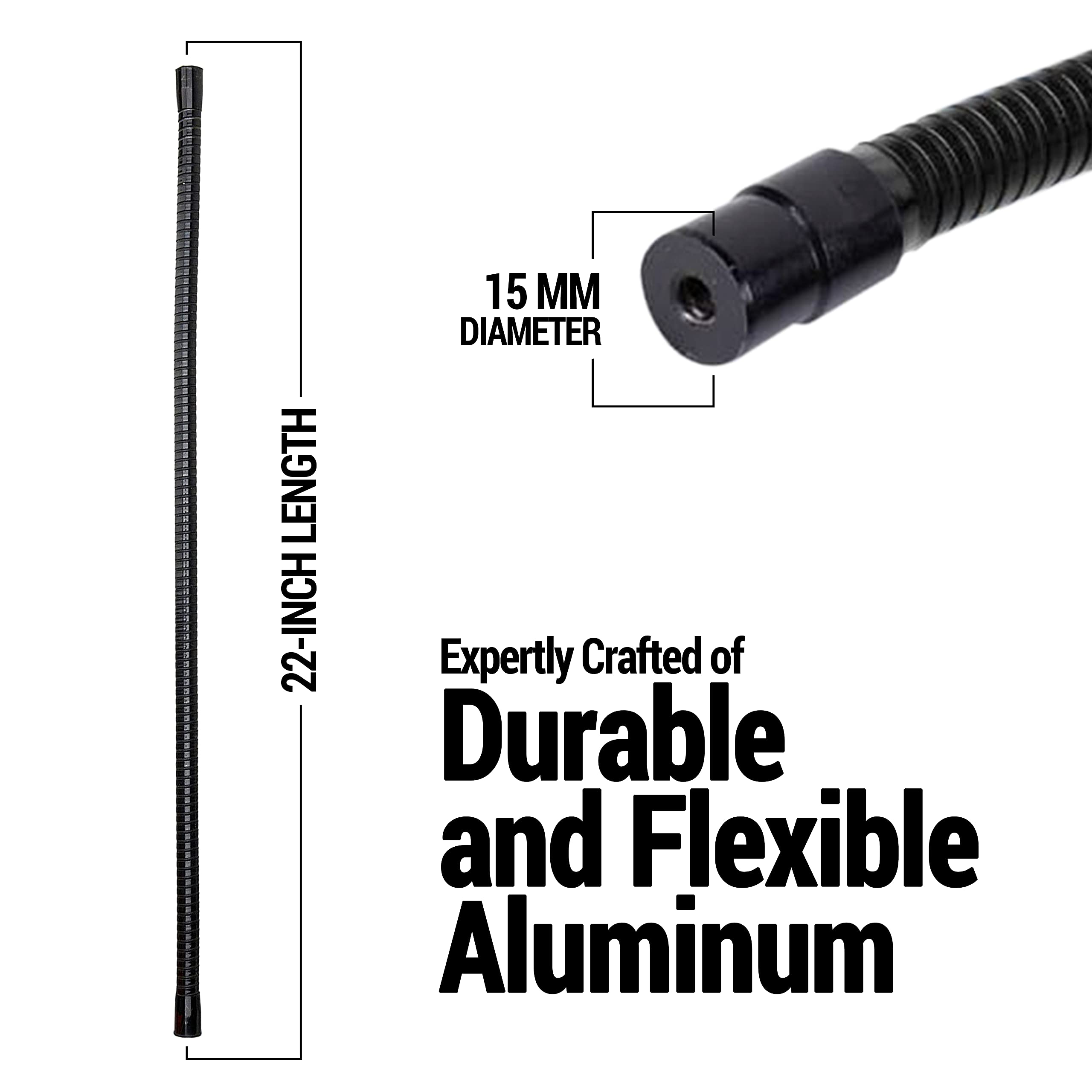 Vidpro Fa-22 Heavy-Duty 22-Inch Flex Arm Kit - Stiff Yet Flexible Mounting For Mobile Phones Cameras Microphones Lighting And More Fits Most Stands Tripods Rigs Grips And Clamps Holds Up To 3 Lbs