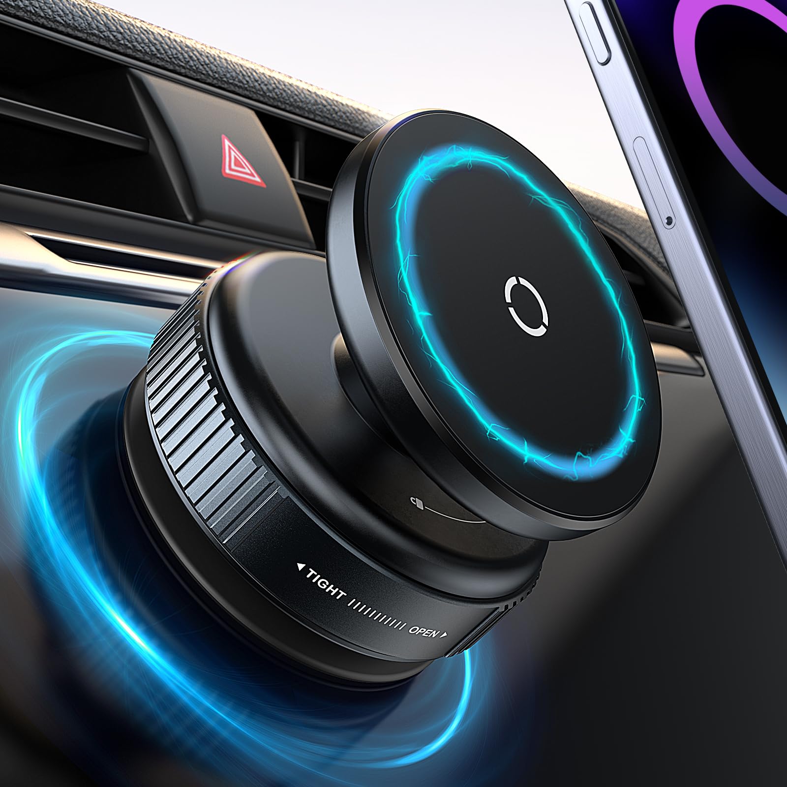 Niyevn Suction Cup Phone Mount,Magnetic Phone Holder For Car,360°Adjustable Vacuum Suction Phone Mount For Gym/Mirror/Smooth Surface, Compatible With Iphone And All Smartphones