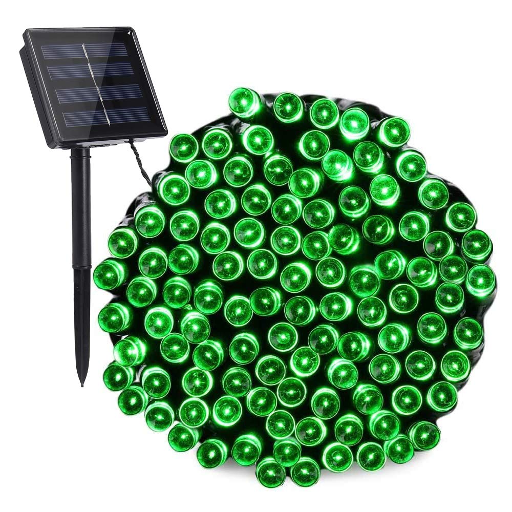 Toodour Solar Christmas Lights, 72Ft 200 Led 8 Modes Green Christmas String Lights, Waterproof Solar Lights String For Garden, Patio, Fence, Holiday, Party, Balcony, Outdoor Christmas Decorations