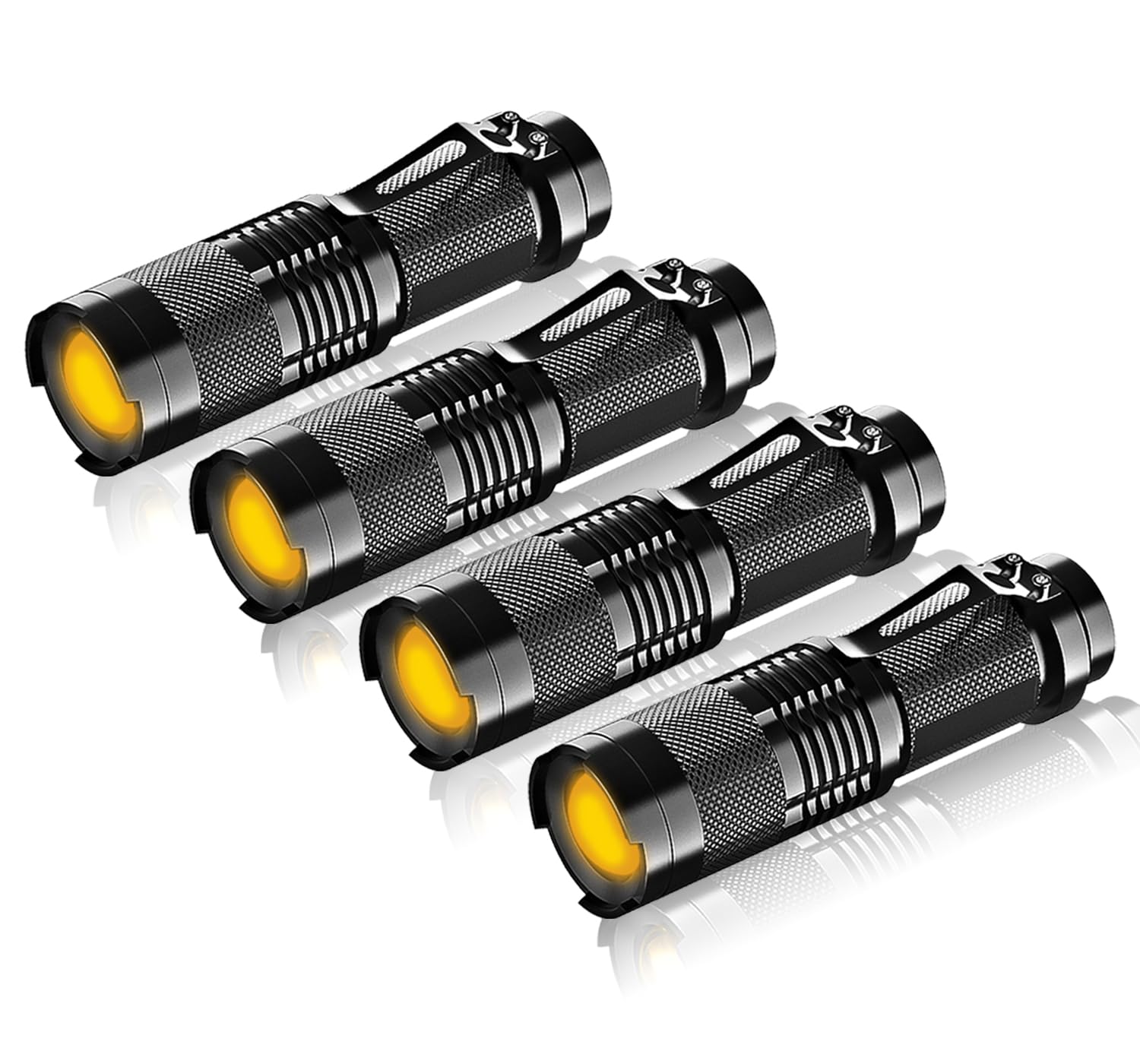 Hyvczp Led Amber Flashlight, 3 Modes Yellow Flashlight 3500K Warm Light, Blue Light Blocking For Daily Use, Camping, Aviation, Eye Care, Sleep Aid, Photography (4)