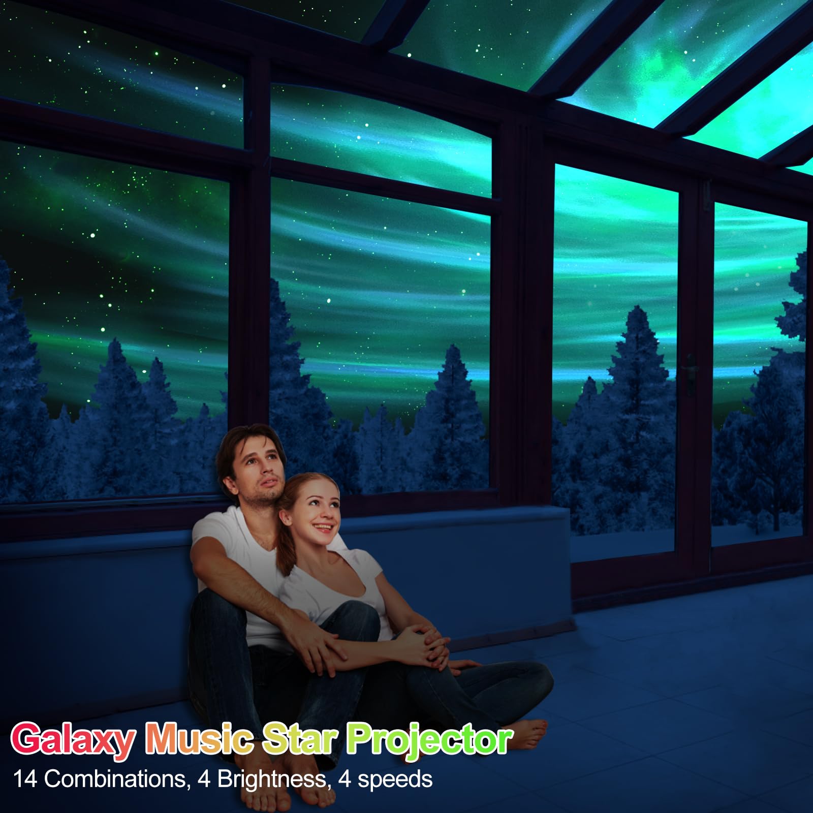 Fliti The Largest Coverage Area Galaxy Lights Projector 2.0, Star Projector, With Changing Nebula And Galaxy Shapes Galaxy Night Light