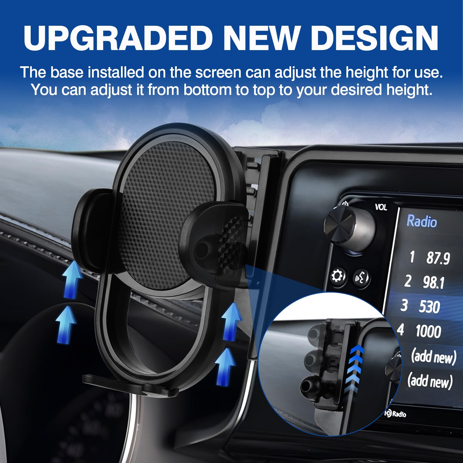 Autorder Car Phone Holder For Ford Bronco Sport Accessories Phone Mount 8-Inch Screen Cell Phone Automobile Cradles Hands- 360 Degree Rotation