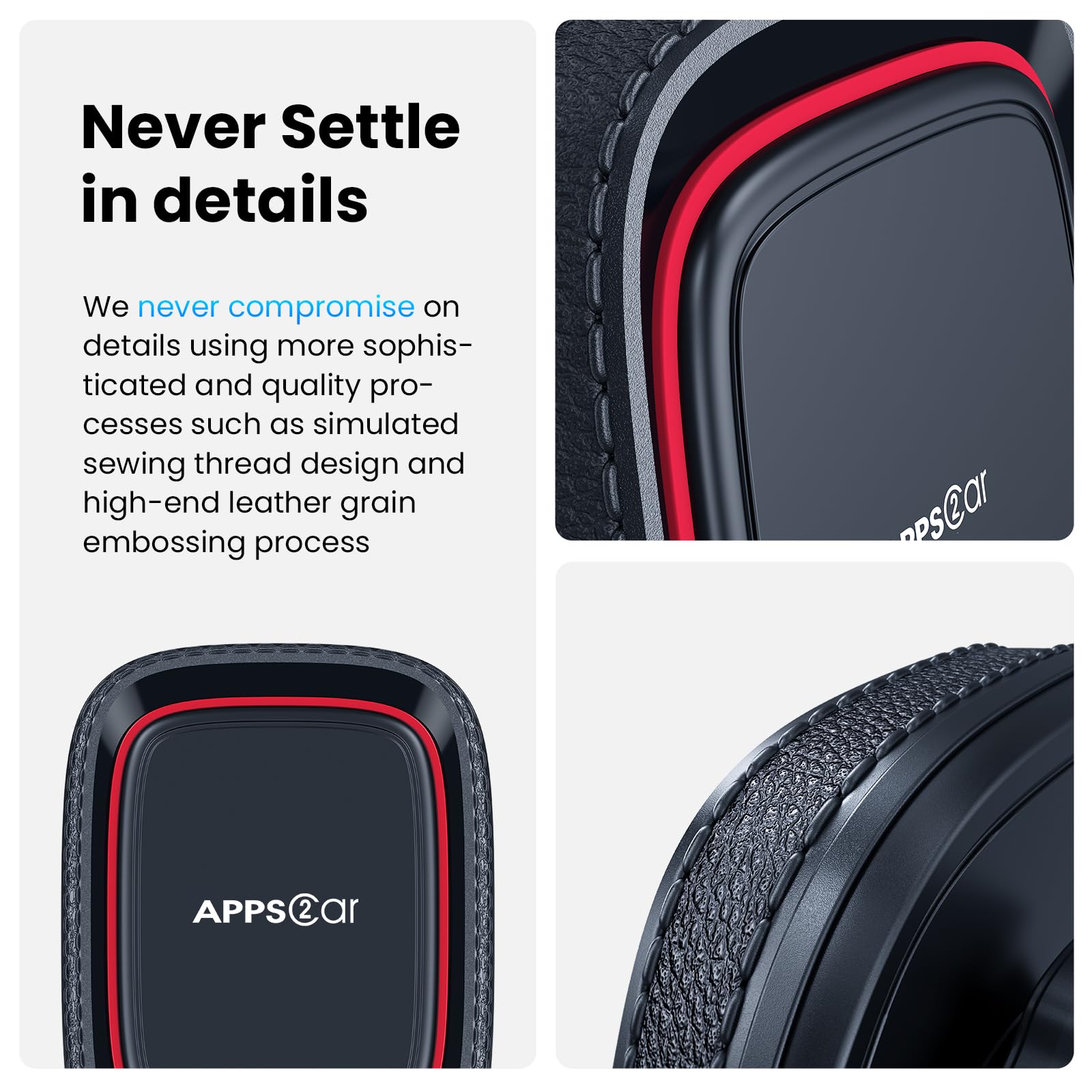 Apps2Car Magnetic Phone Mount For Car – Industrial Suction Cup Dashboard & Windshield Holder With Telescopic Arm, 6 Strong Magnets – Universal Fit For Iphone & Android (Metal Plate Required)