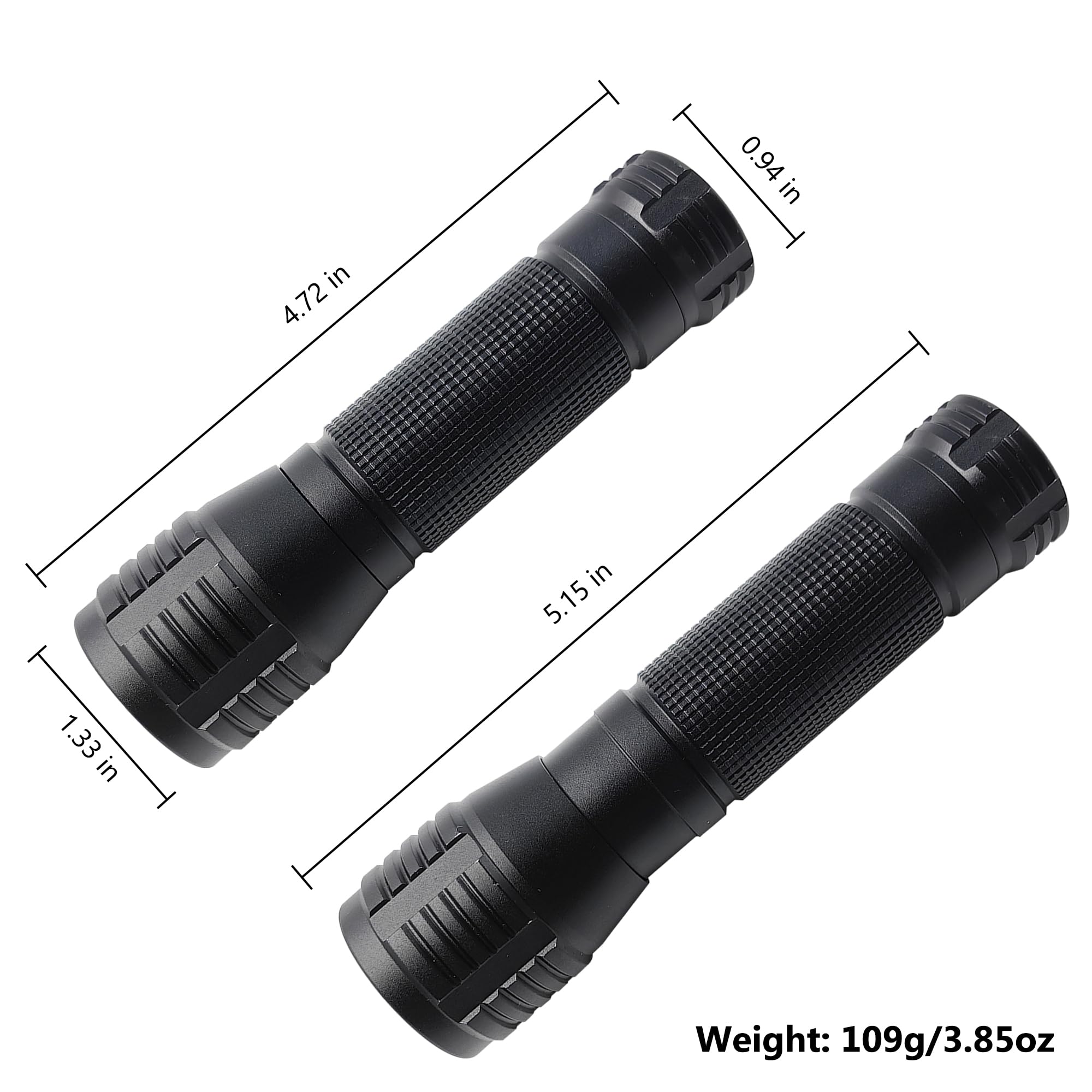 Zyunmall Led Flashlight High Lumens 3 Modes White Light Handheld Flashlights For Outdoor Activity & Emergency Use, 4-Pack