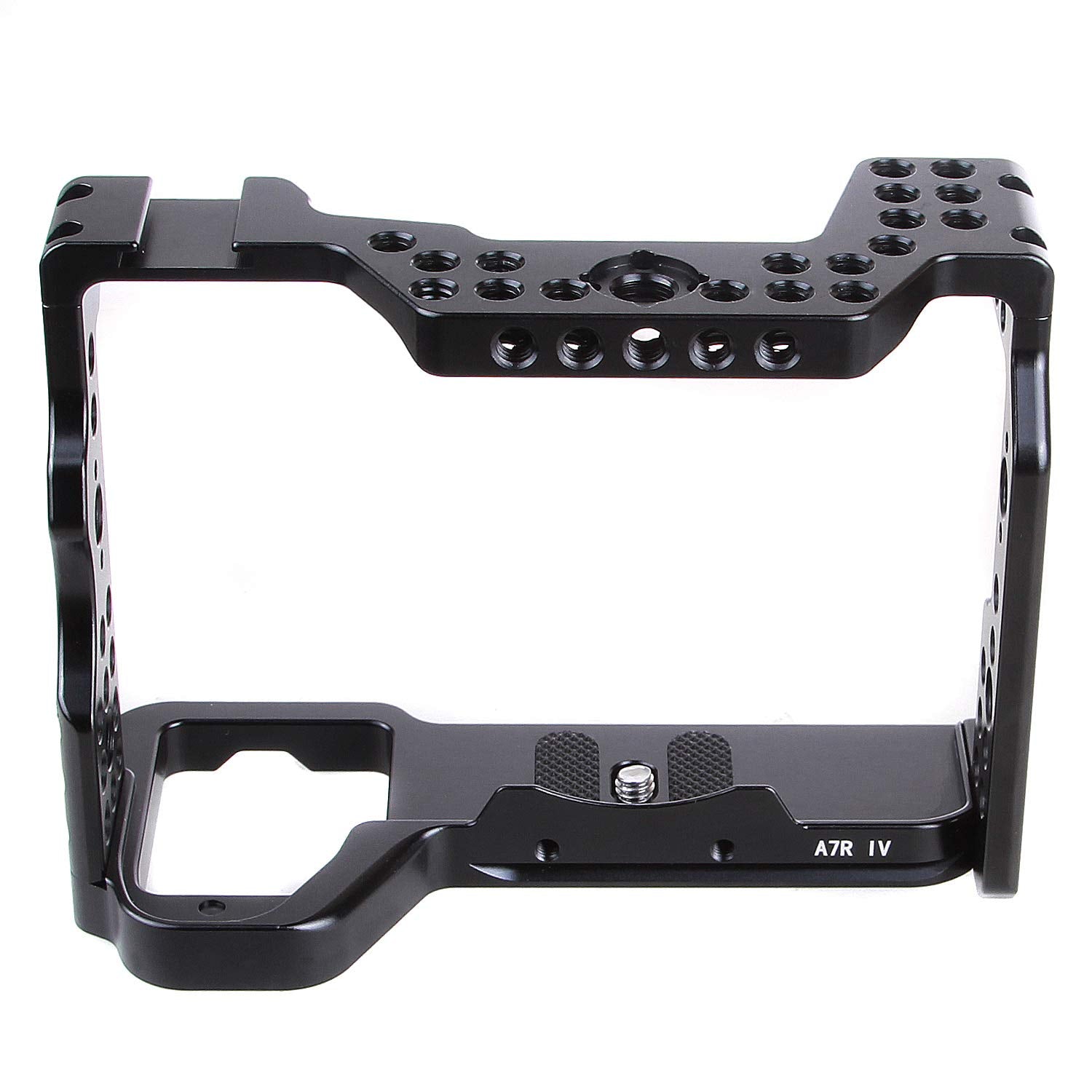 Fotga Cnc Aluminum Camera Cage Video Stabilizer For Sony Mirrorless Camera A7R Mark Iv M4 A7Riv,W/A Cold Shoe Mount Multiple 1/4 3/8 Inch Screw Holes,Arri Location Holes