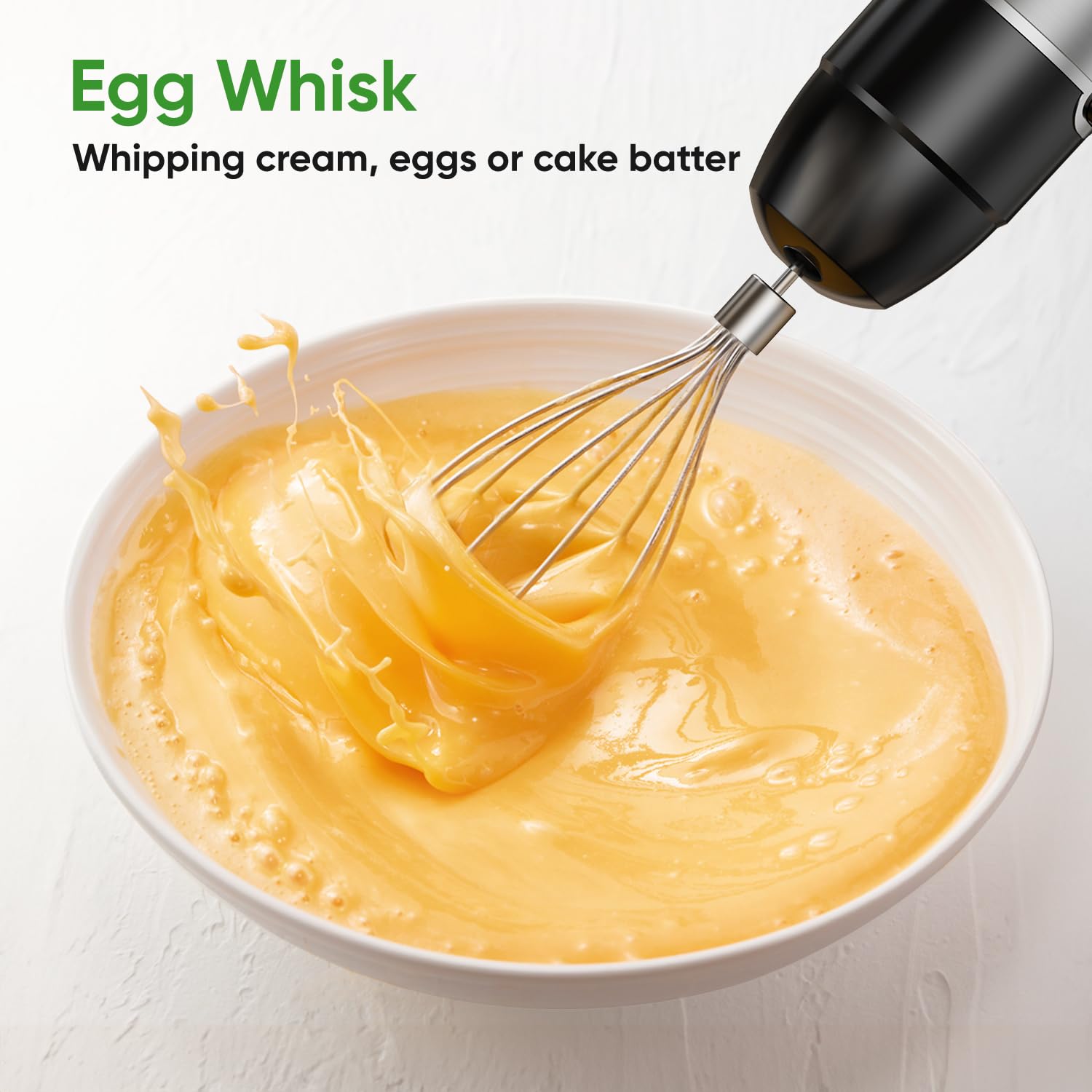 Zkbhome Immersion Blender Handheld 1100W 3 In 1 Corded Stick Hand Blenders For Kitchen With Trigger Speed Control, With Whisk, Milk Frother Attachemnts, Perfect Emulsifier For Soup, Smoothie, Puree