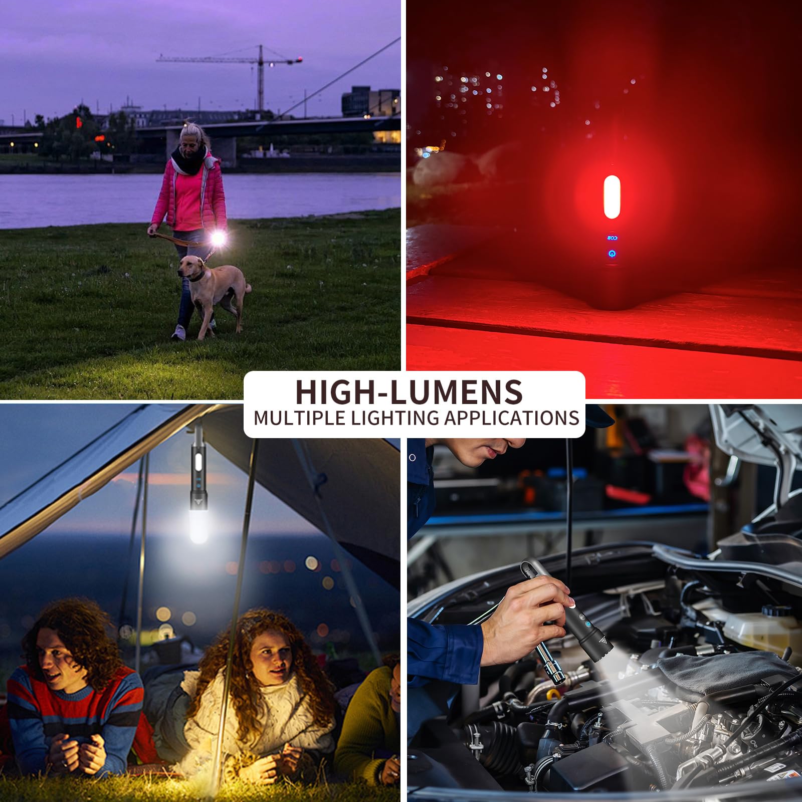 Wansmc Led Flashlight Rechargeable, Super Bright Flashlights With 10 Modes, Zoomable Utility Flash Lights, Powerful Flashlight For Camping Travel Emergency, Hiking,