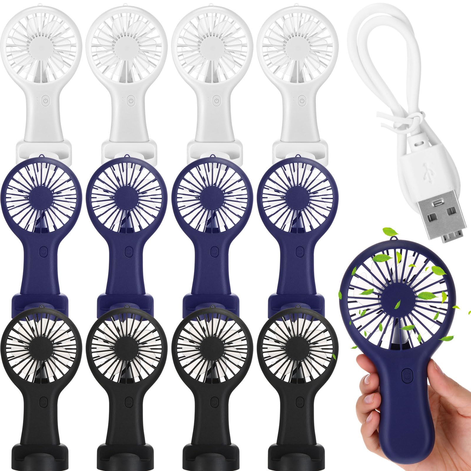 USB rechargeable mini handheld fans by Woanger 3 speed settings for personalized cooling