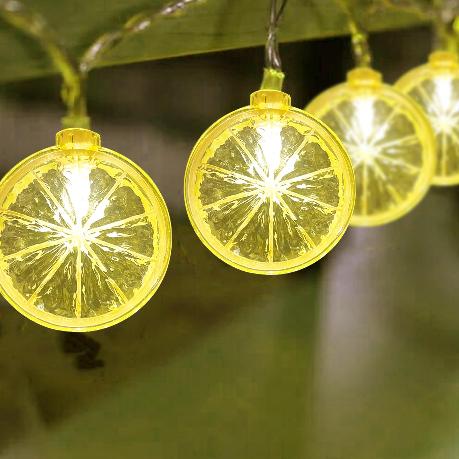 Abeja Lemon Decor String Light, 8.5Ft Lemon Fairy String Lights With 10 Lemon Slice Lights Plug In Lemon String Lights For Home Wedding Birthday Party Garden Decor