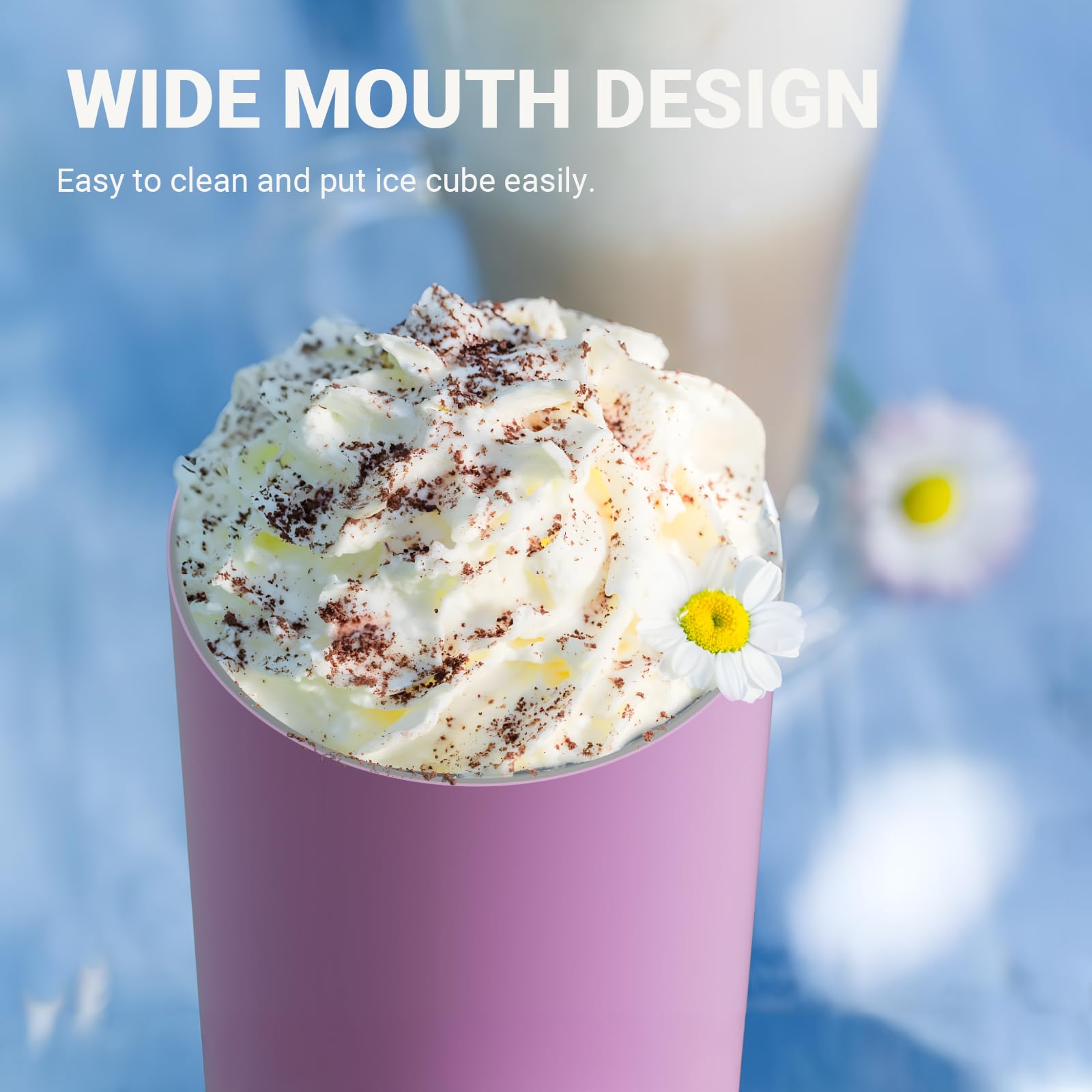 50 Oz Insulated Tumbler, Double Wall Vacuum Stainless Steel Cup With Handle And Spout Lid, For Cold