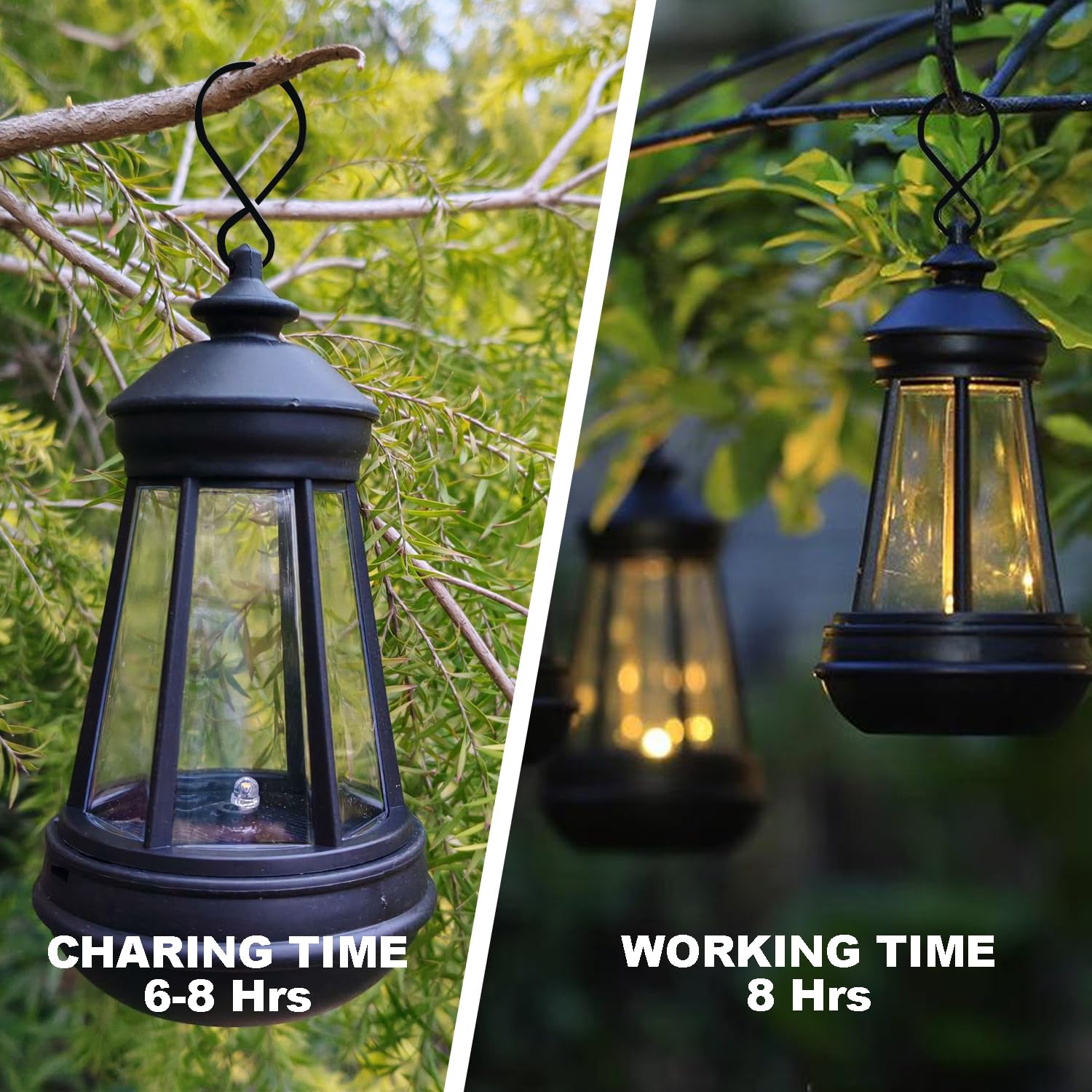 Killoywin Outdoor Figurine Mini Solar Lantern Replacement Led Diy Small Solar Lantern Outdoor Ip44 Waterproof 2Pack