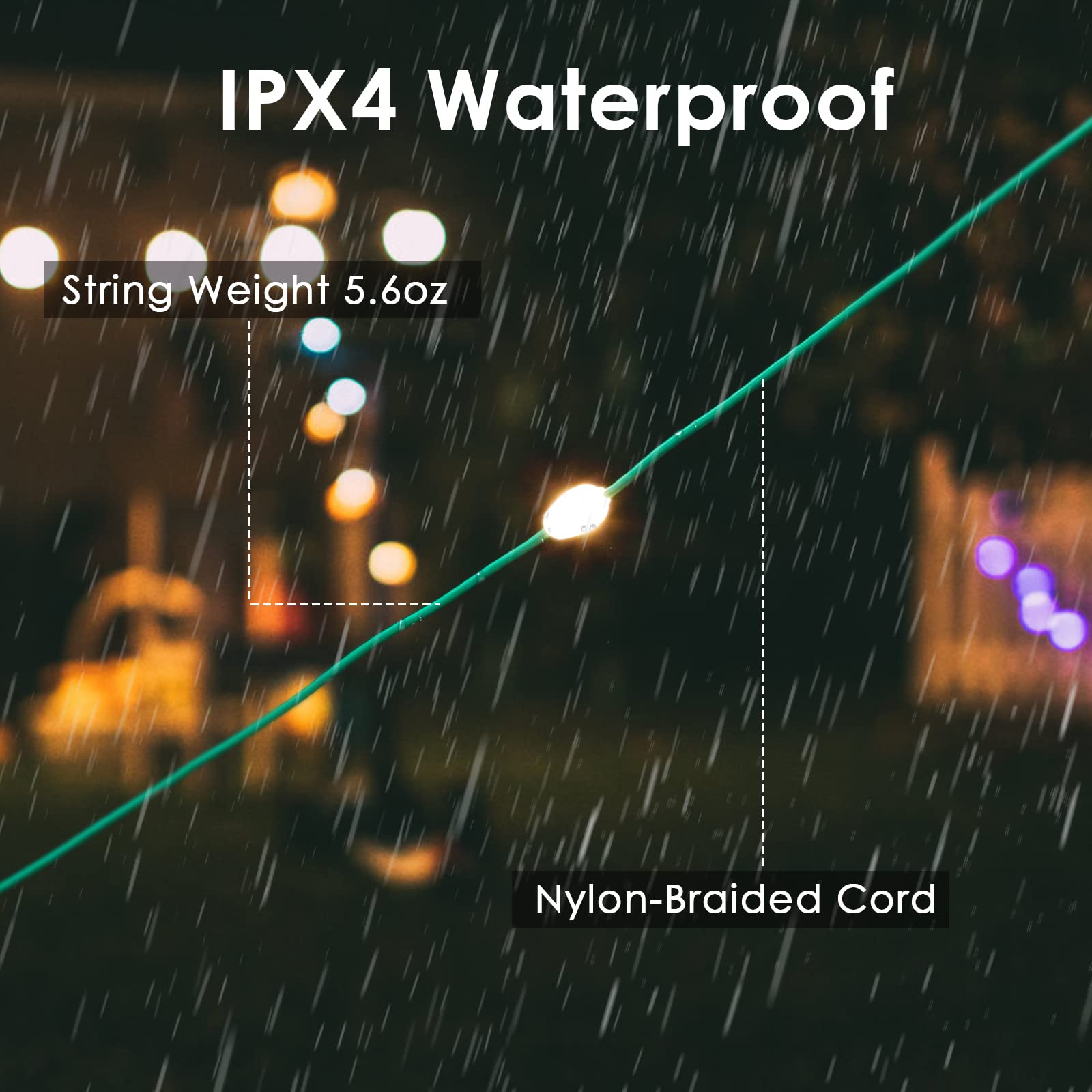 Anpro Solar Camping String Lights - 20.5Ft Solar String Lights Outdoor Waterproof W/12Leds, Rechargeable Light With Adjustable Brightness And 7 Modes, Led Camping Lights For Decor Outdoor Hiking