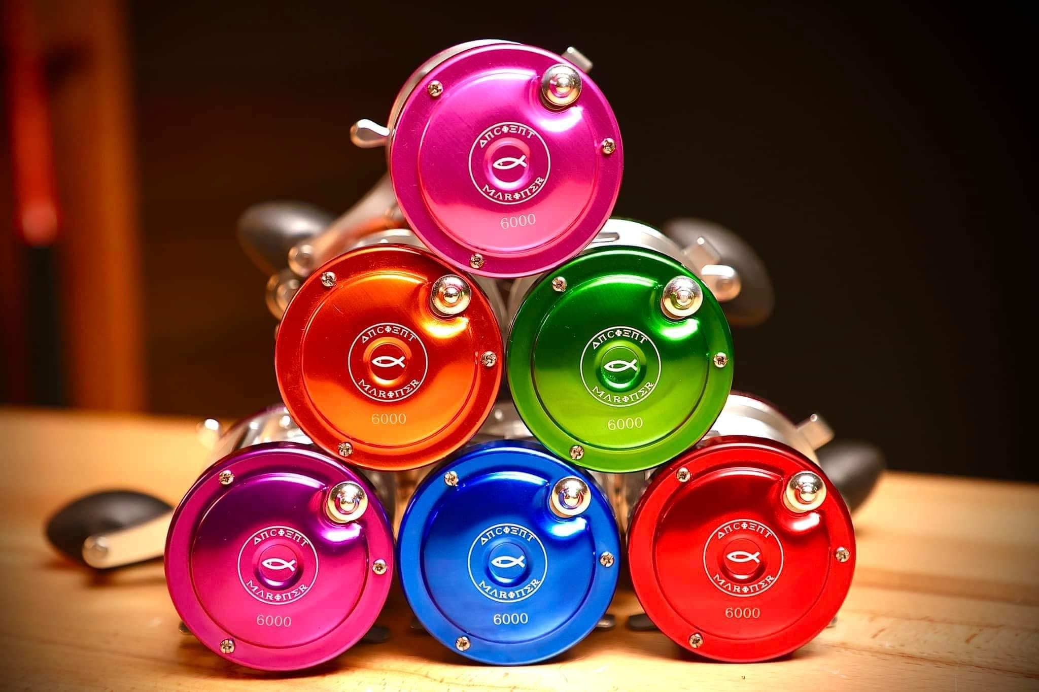 Ancient Mariner 6000 Round Baitcasting Fishing Reels, More Powerful Reels 6000 Catfish Striper, Right/Left Hand