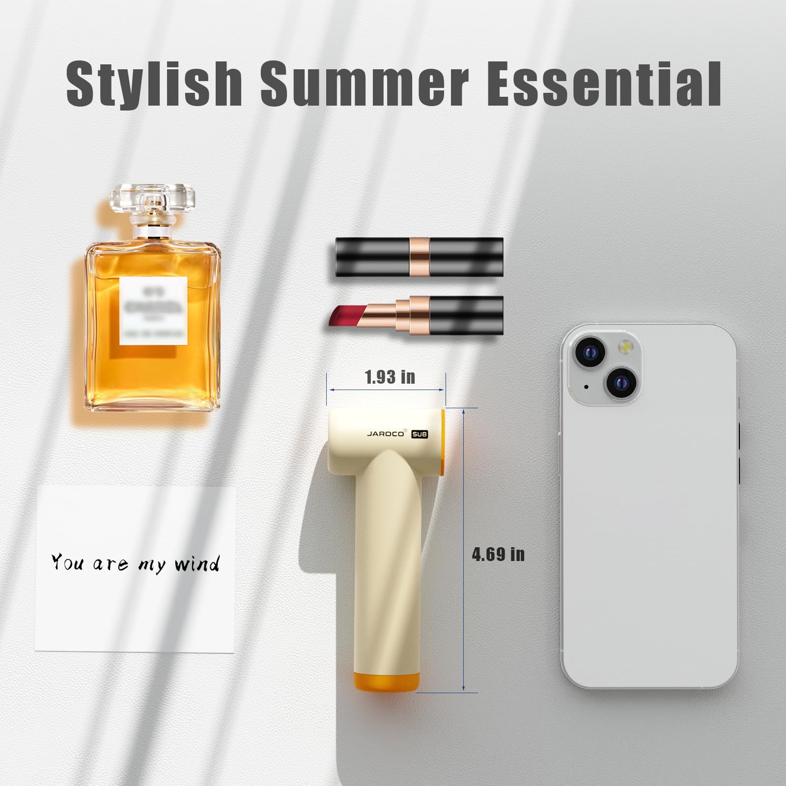 Super Mini Portable Handheld Fan, 85000Rpm Turbo High-Speed Fan With 4-Speed Adjustable, 4000Mah