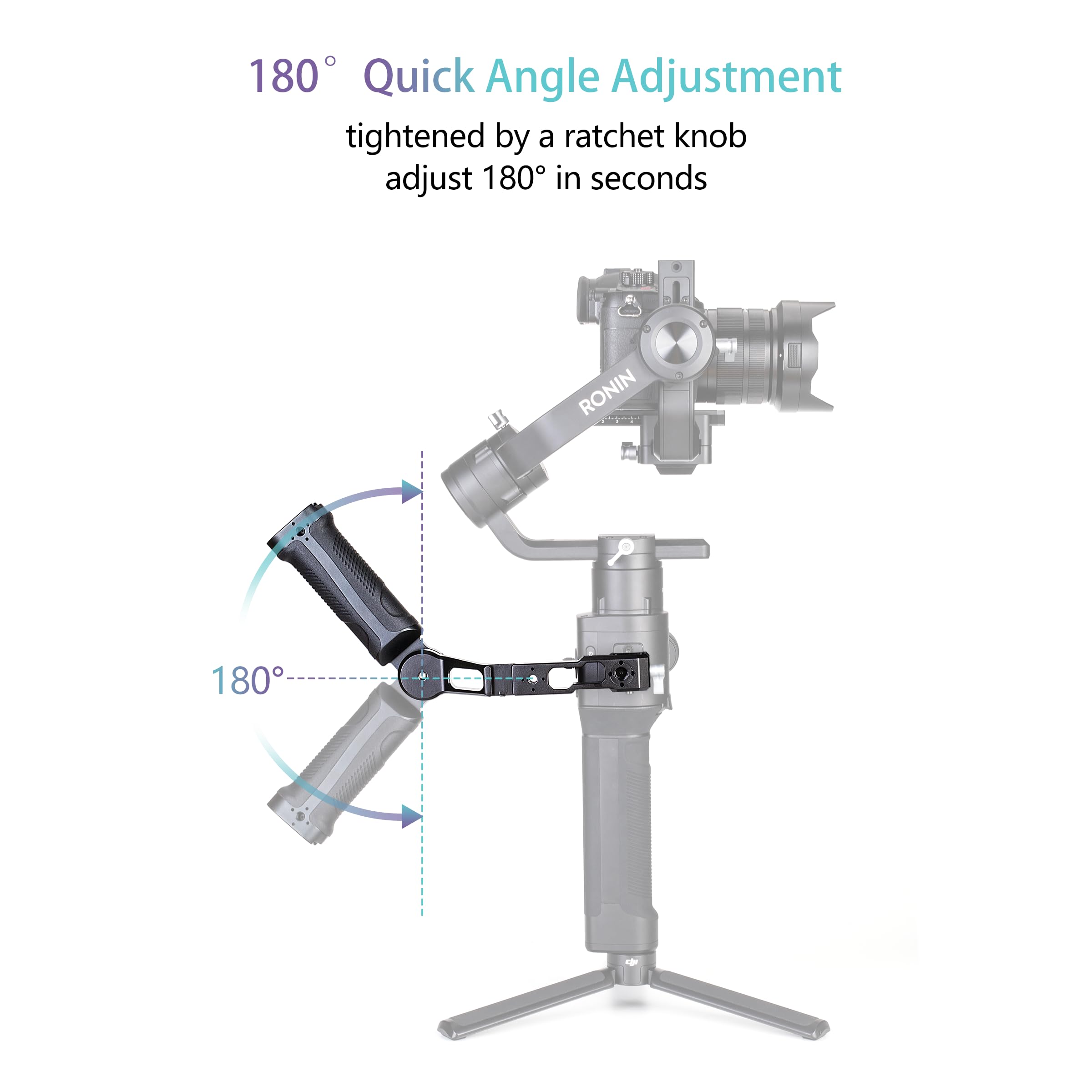 Zeadio Gimbal Sling Handgrip Handle Compatible With Dji Rs 2 Rsc 2 Rs 3 Rs 3 Pro Stabilizer, 17.6Lb/8Kg Load, Ideal For Low Angle Shots