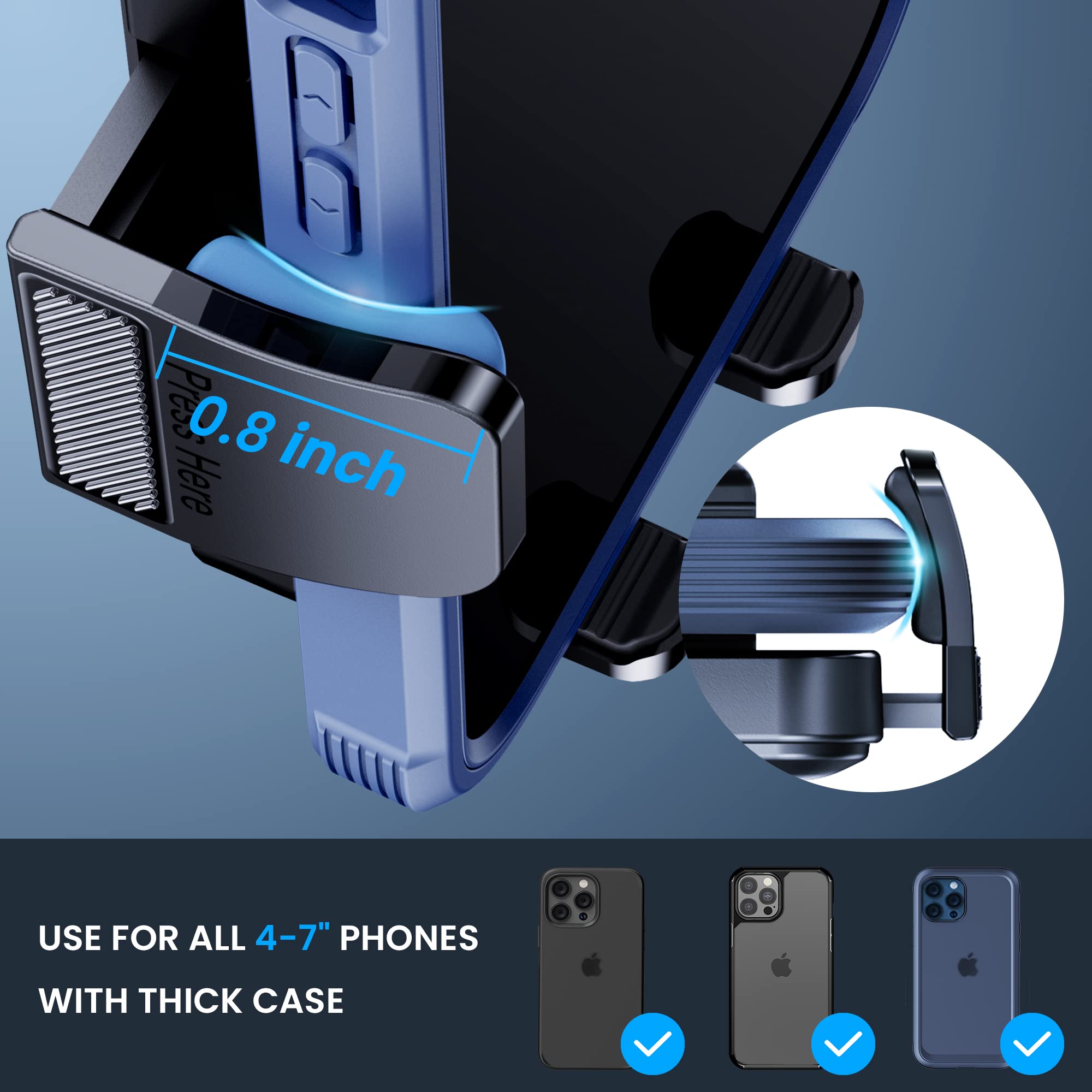 Bipopibo Phone Mount For Car Holders Cell Phone Holder Hands Phone Stand For Car Vent Automobile Mount Fit Iphone Android Smartphone Universal