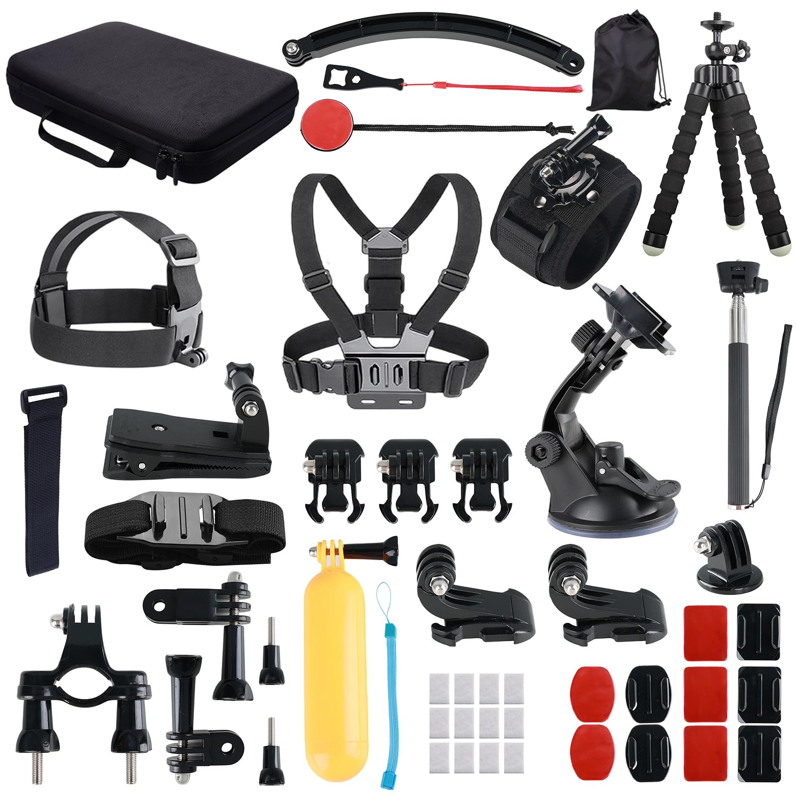 La Nreucets Action Camera Accessory For Gopro Hero 12/11/10/9/8/7/6/5 Akaso Ek7000 Insta360 X2 X3 Dji Osmo 4 3 2 Dbpower Apeman Yi Victsing