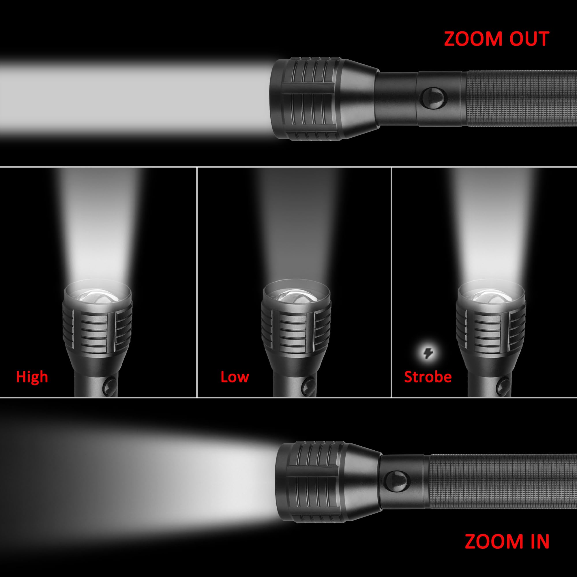Miuree Heavy-Duty Led 3-Cell D Flashlight