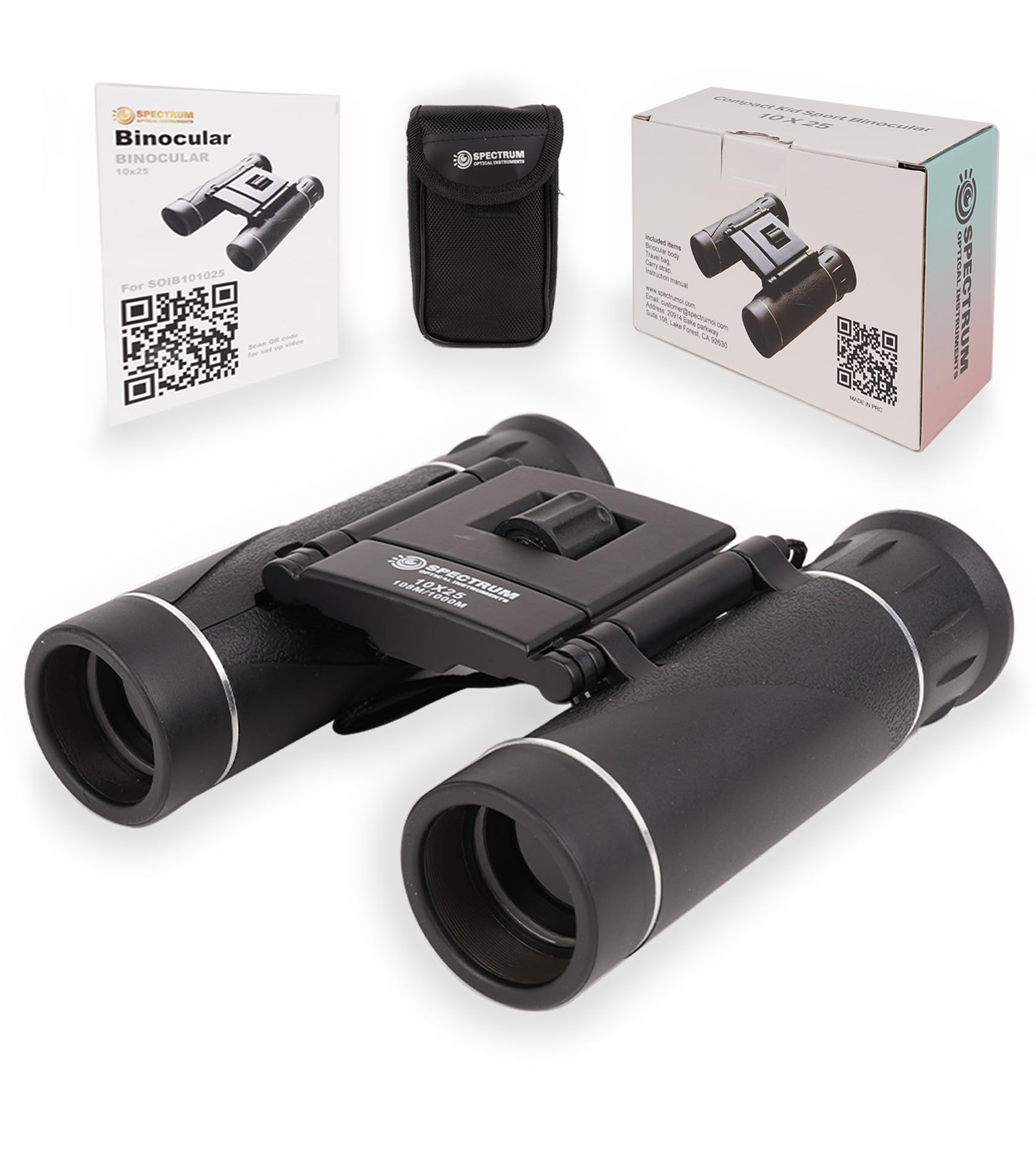 Spectrum Optical Instruments Spectrumoi Binocular For Kids,10X25 Kid Binoculars, Binoculars For Kids 8-12, Toy Binoculars For Kids 5-7