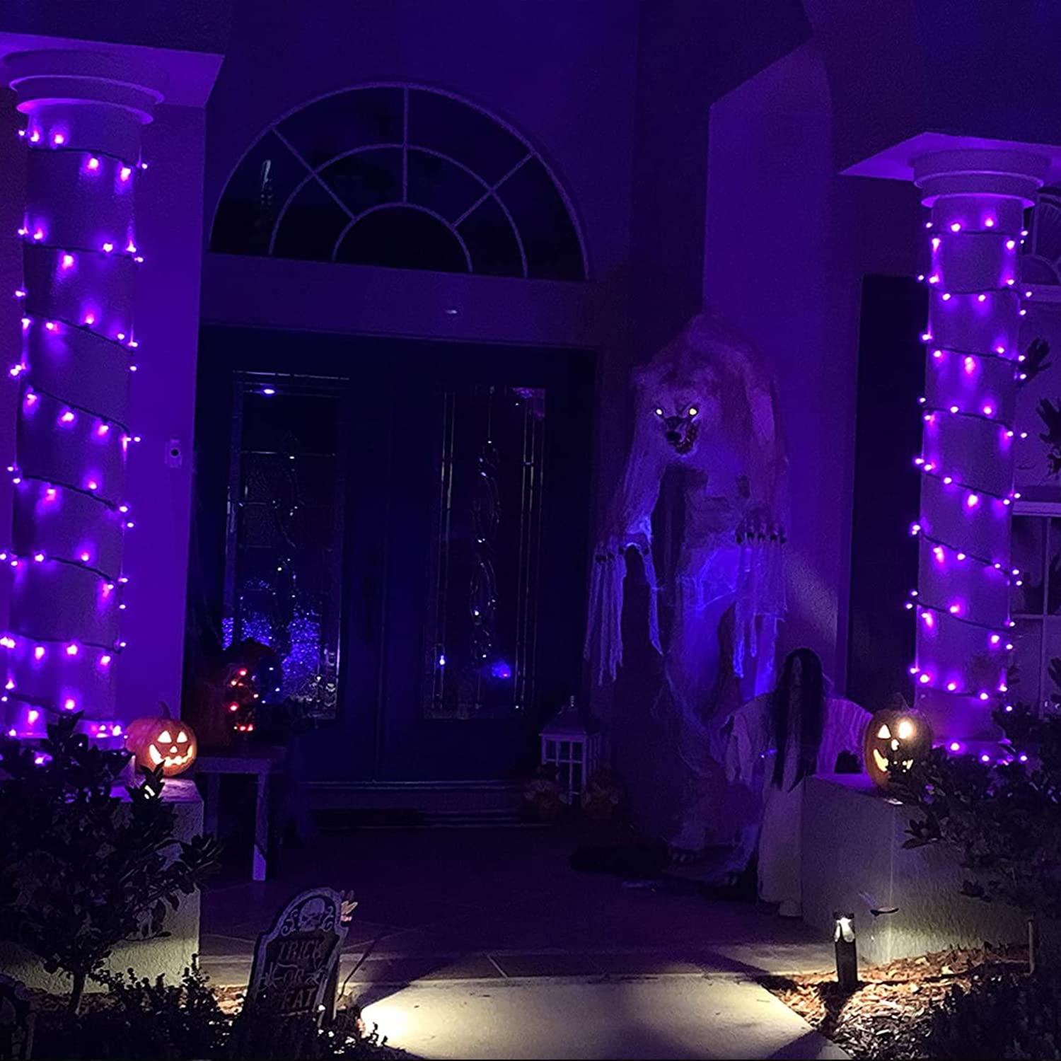 Jmexsuss Purple Solar Halloween Lights(Solar String Lights And Solar Fairy Lights)