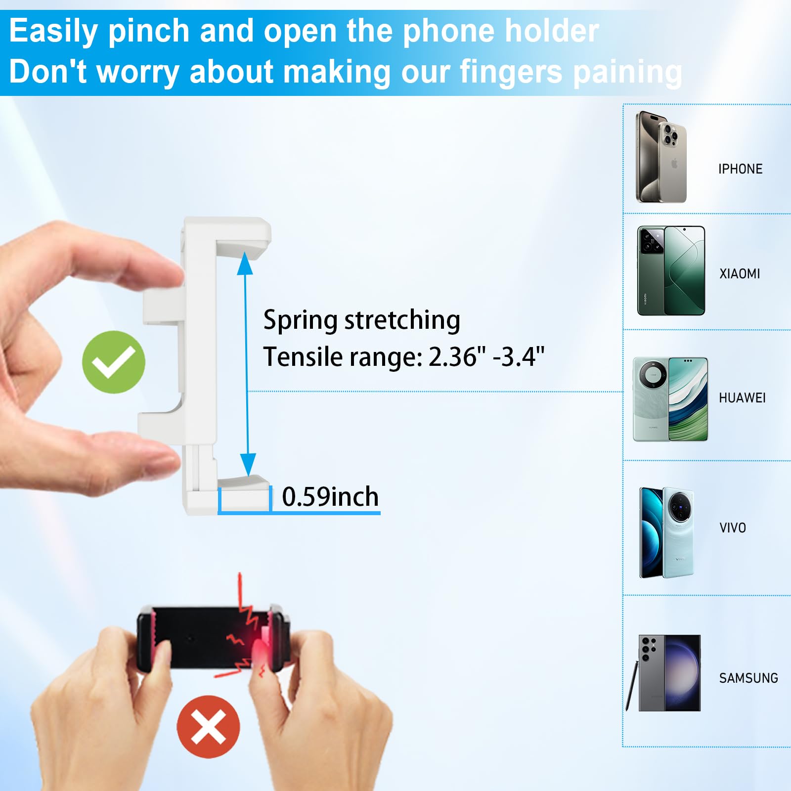 Ailight Mini Phone Tripod & Selfie Stick, Extendable Tripod Stand With Phone Clip Holder And Goproadapter, 12.2' Mini Travel Tripod Compatible With Iphone/Android, Dslr Camera