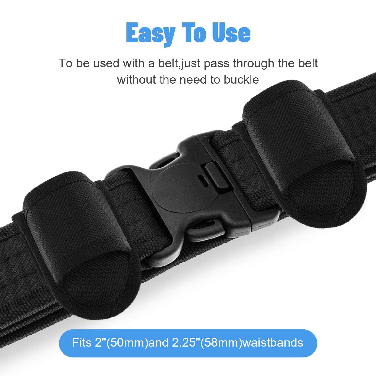 Kalione 1 Pack Tactical Flashlight Holster - Open Top, Compact, D Cell Flashlight Pouch - Nylon Light Holder