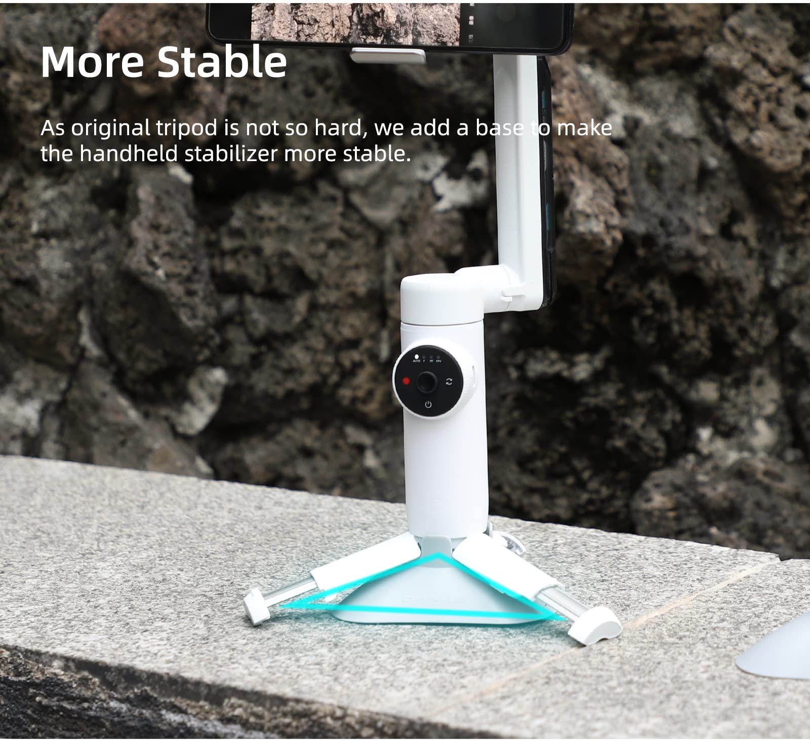 Wowvip Support Base For Insta360 Flow, Convenient For Mobile Phone Shooting Tripod Enhanced Base Stabilizer