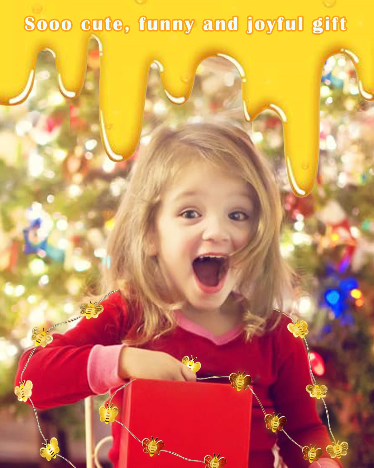 Iticdecor Bee Lights Cute Bee Fairy Lights With Timer 10Ft 30 Leds Christmas  Honey Bee Decorative String Lights For Bedroom Birthday Party Wedding Xmas Plants Patios Decor