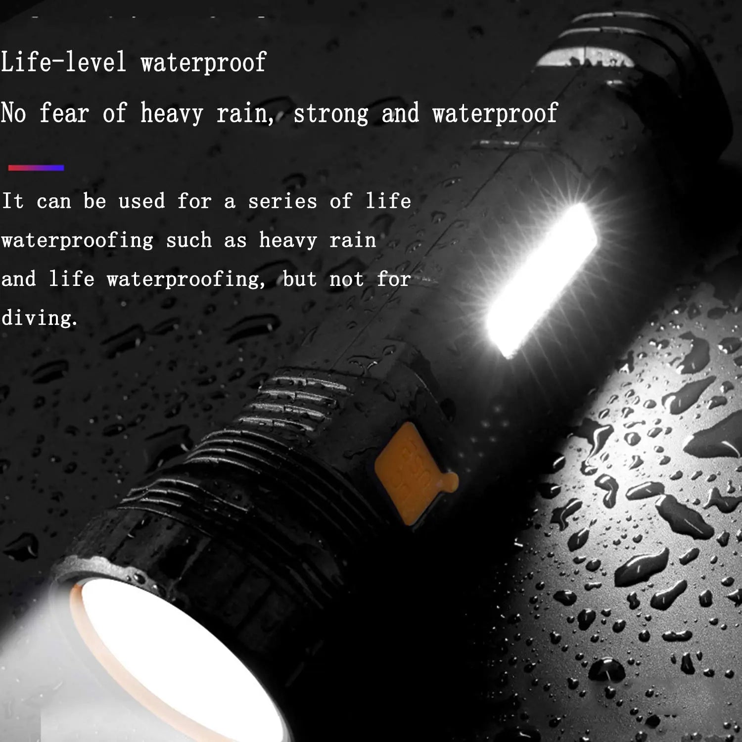 Solar/Rechargeable Multi Function 1000 Lumens LED Flashlight, with Emergency Strobe Light - Koospark