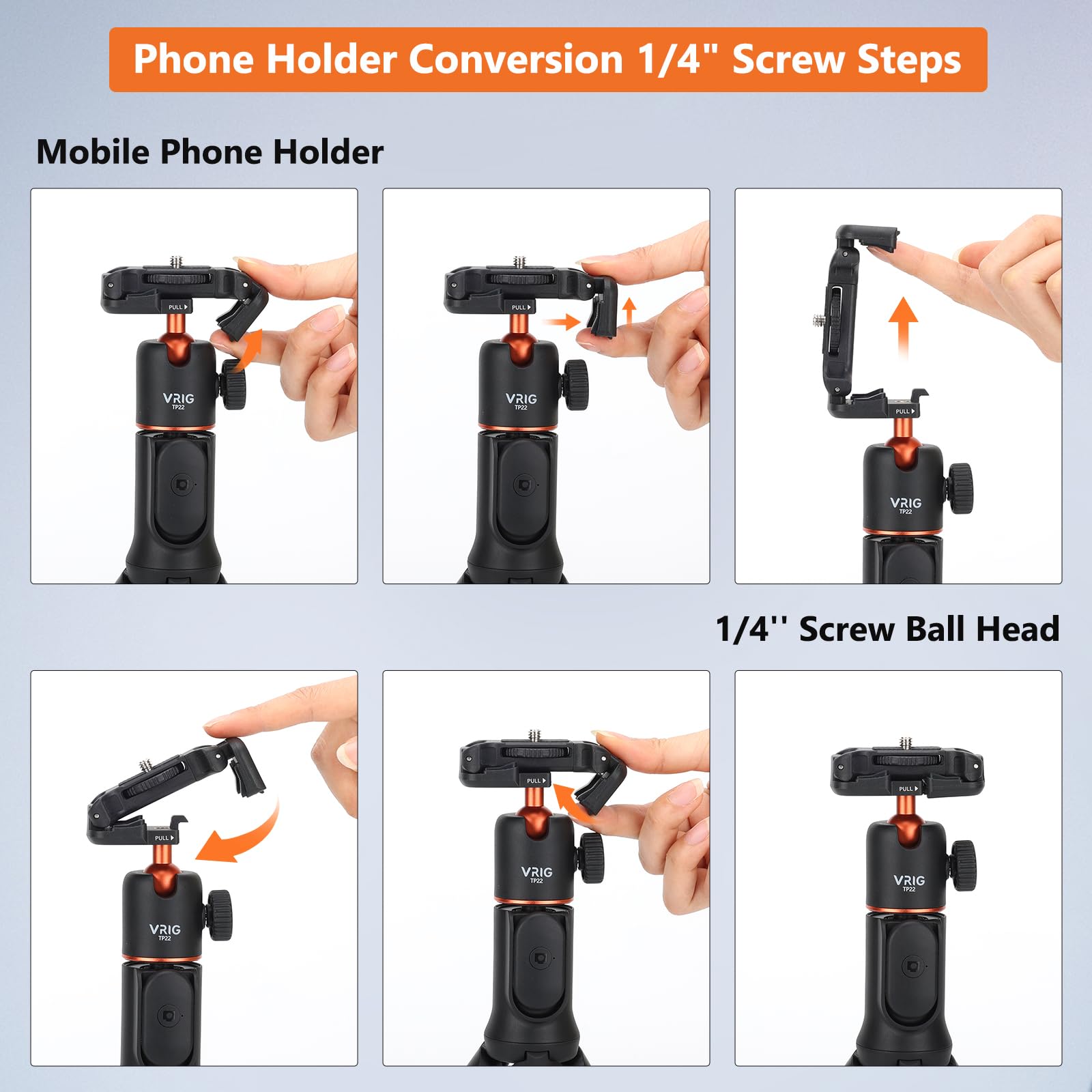 Vrig Select Vrig Flexible Tripod With Remote, Camera Tripod Stand With  Phone Holder W Cold Shoe Mount, 1/4'' Screw For Magic Arm,Universal For Iphone 16 15 14 Pro Max Samsung Canon Nikon Sony Cameras