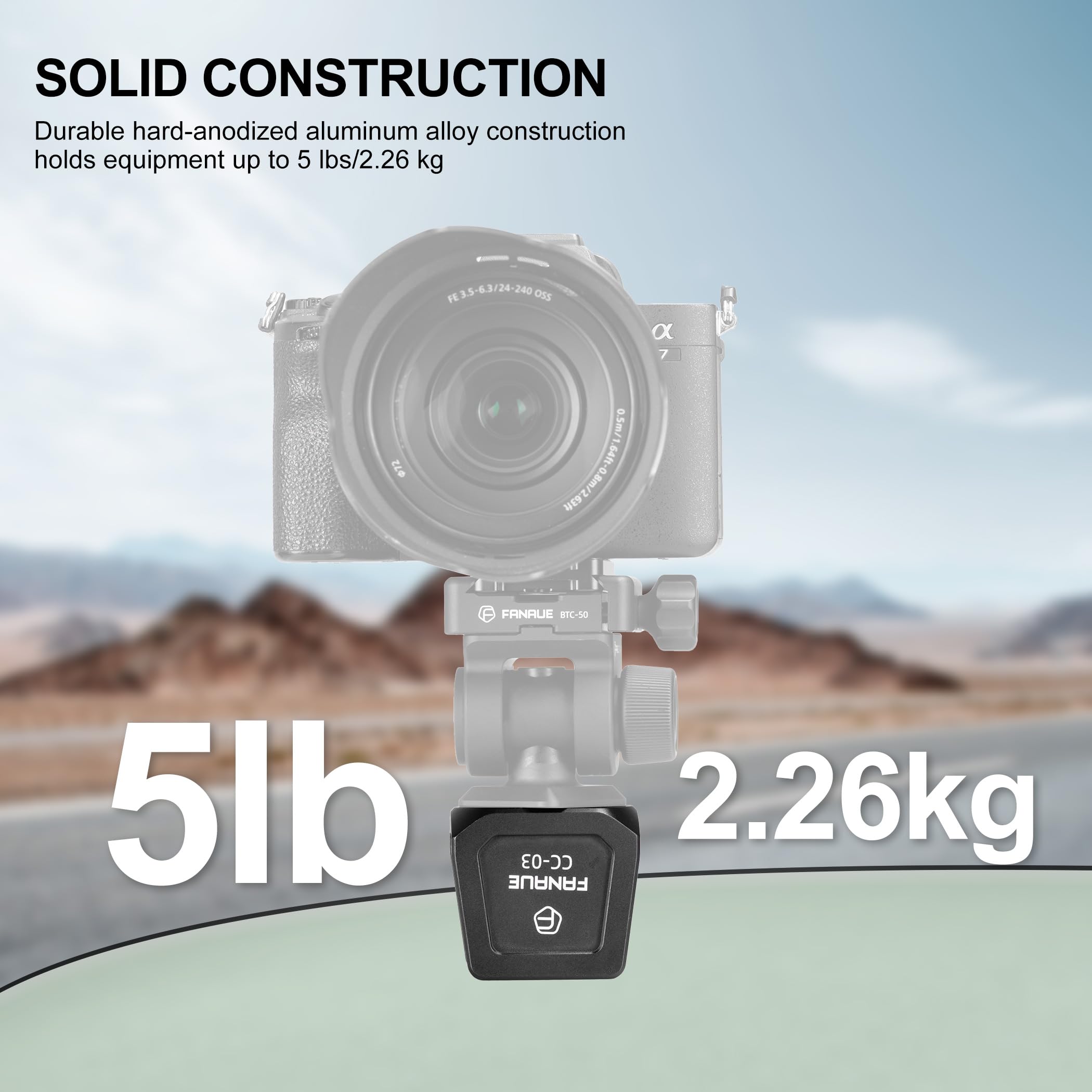 Fanaue Telescope Clip For Spotting Scope Binoculars - Car Window Mount For Tripod Head Camera Phone Mount Adapter - Hunting Scouting, Vehicle Window Mount With 3/8" Screw, Load 5Lb/2.26Kg